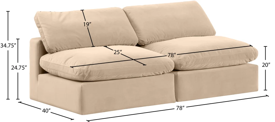 Comfy Velvet Sofa - Image 58