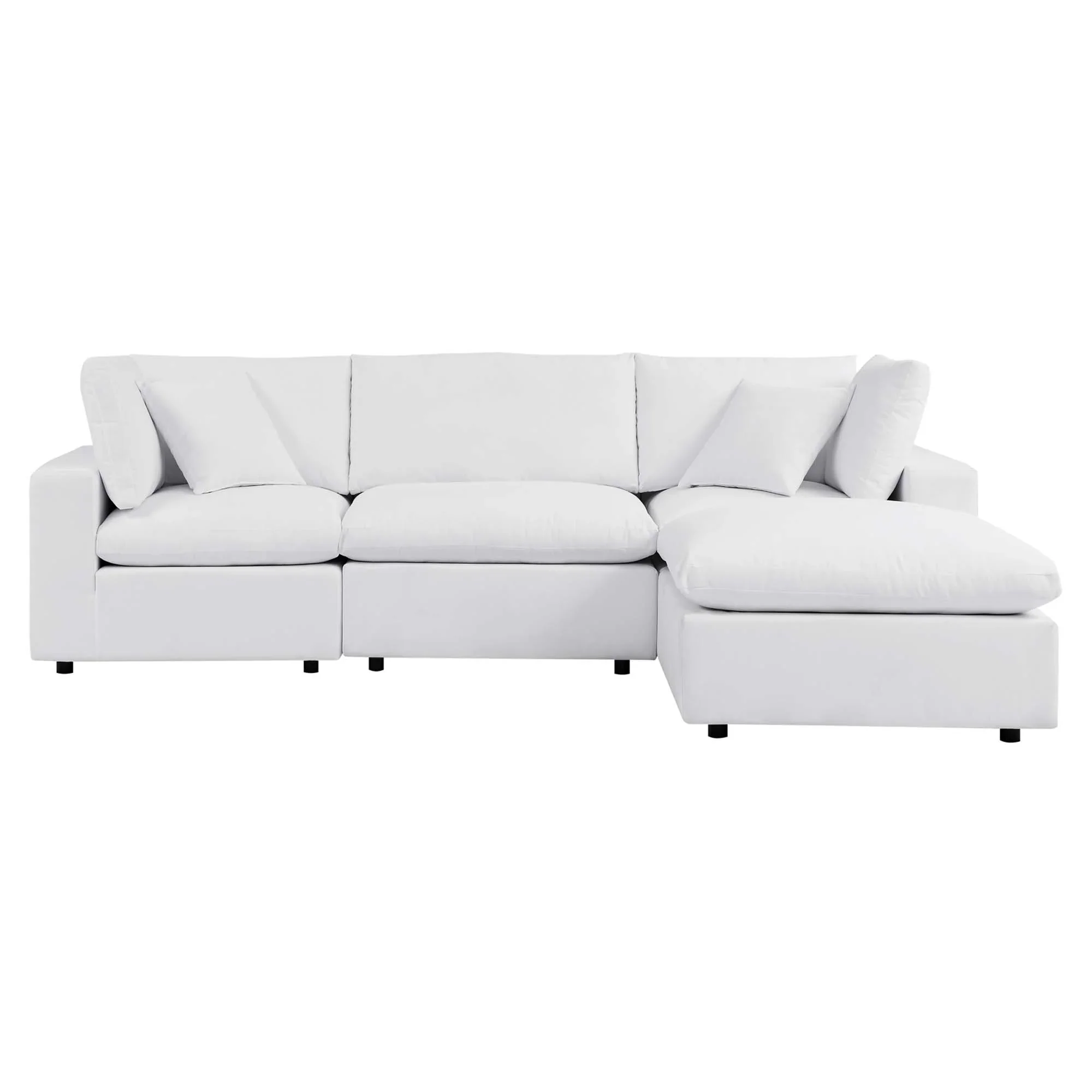 Commix 4-Piece Sunbrella® Outdoor Patio Sectional Sofa in White - Image 4