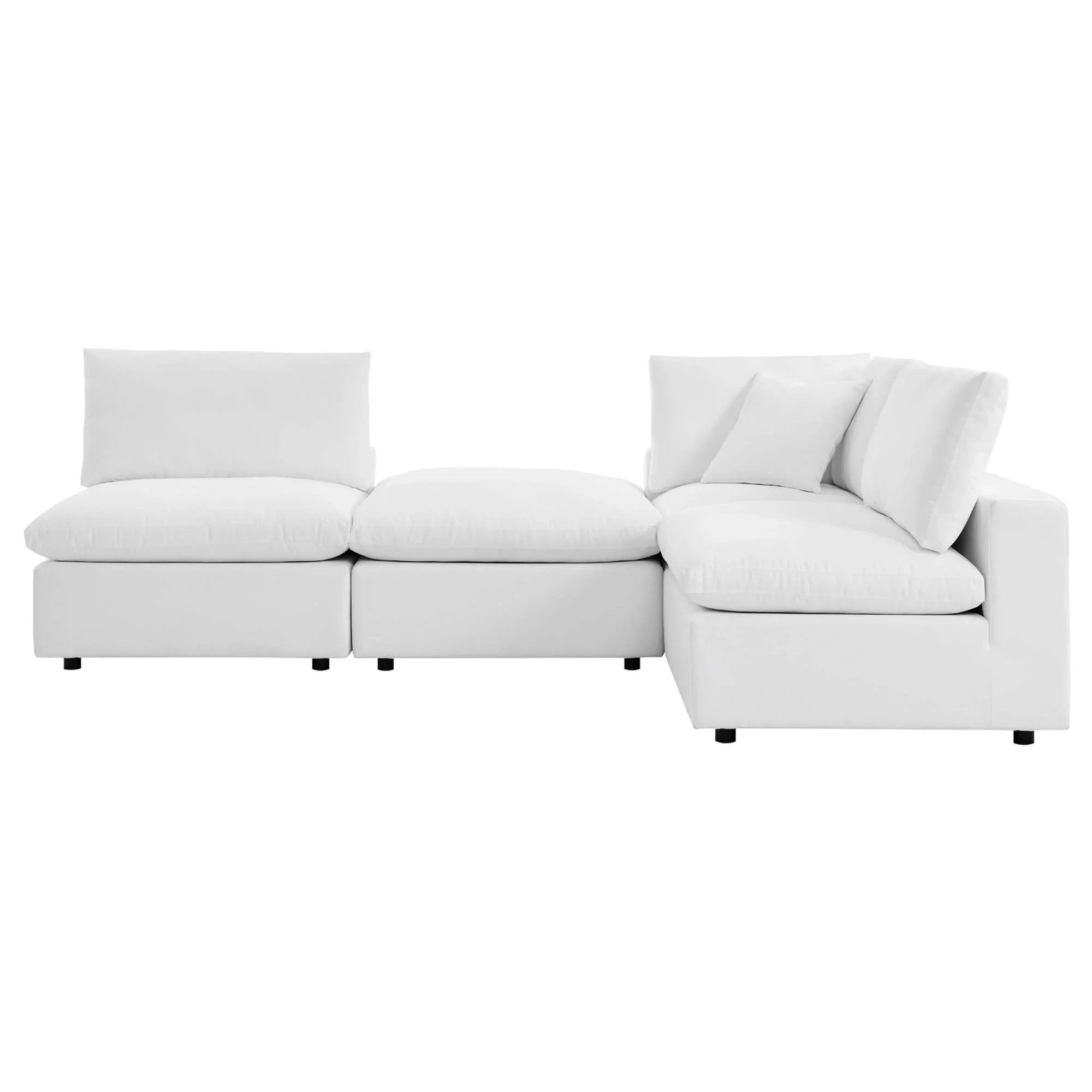 Commix 4-Piece Sunbrella® Outdoor Patio Sectional Sofa in White - Image 6