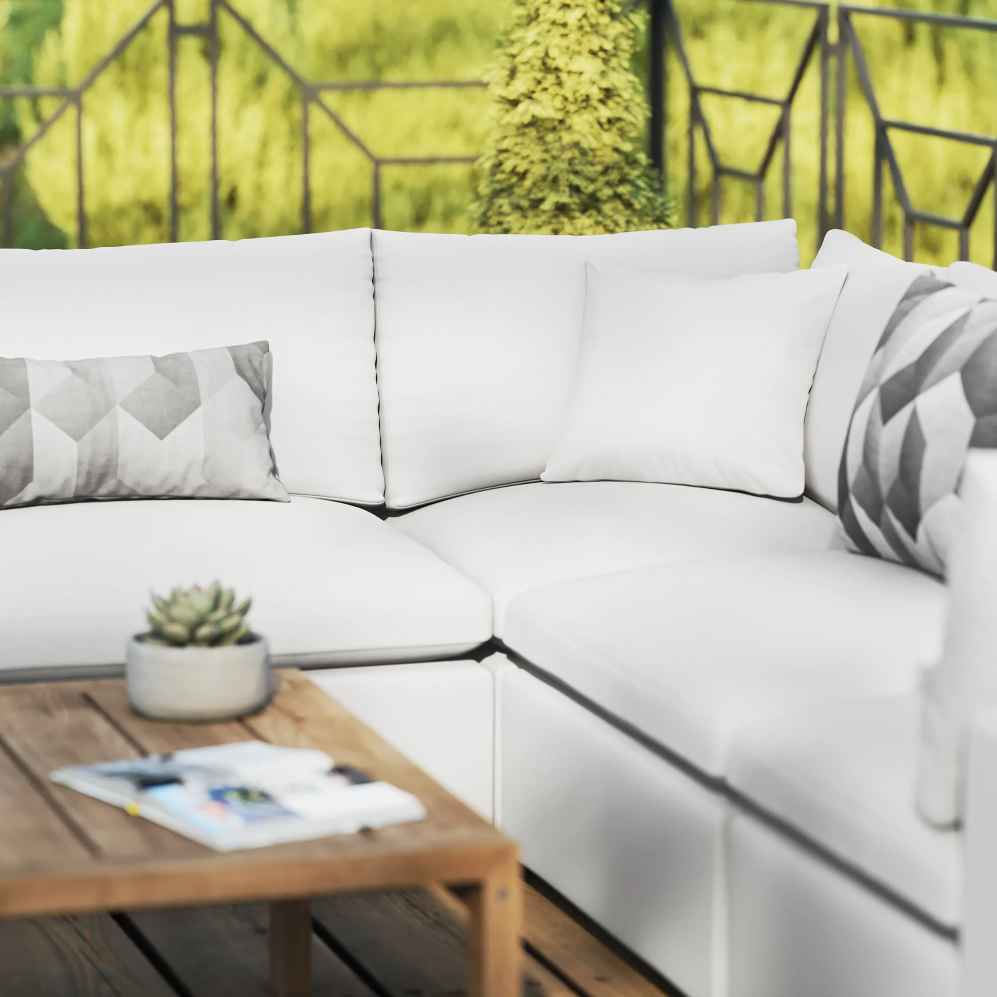 Commix 5-Piece Outdoor Patio Sectional Sofa - Image 14