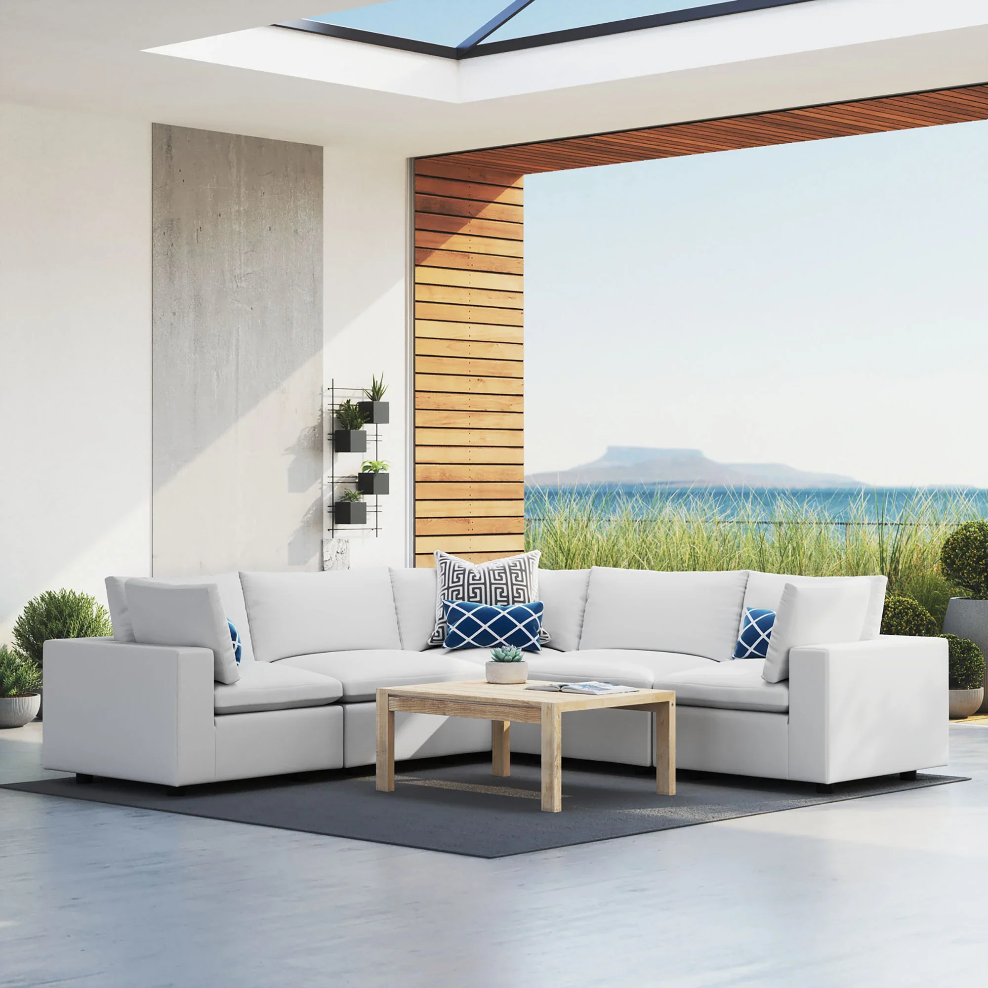 Commix 5-Piece Sunbrella® Outdoor Patio Sectional Sofa - Image 2