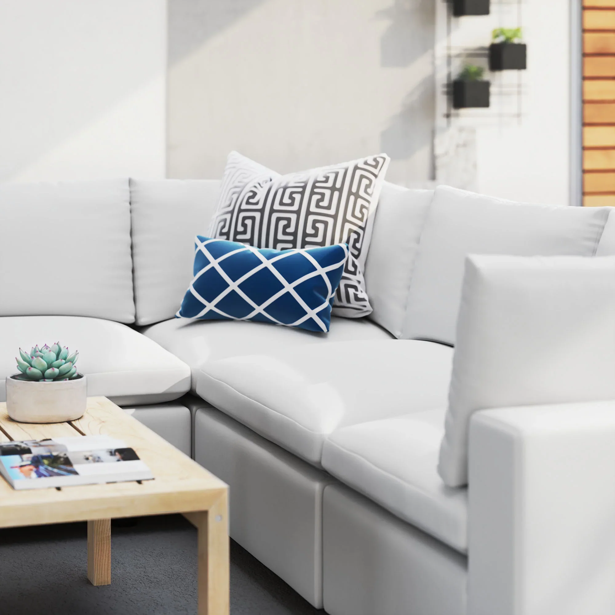 Commix 5-Piece Sunbrella® Outdoor Patio Sectional Sofa - Image 3
