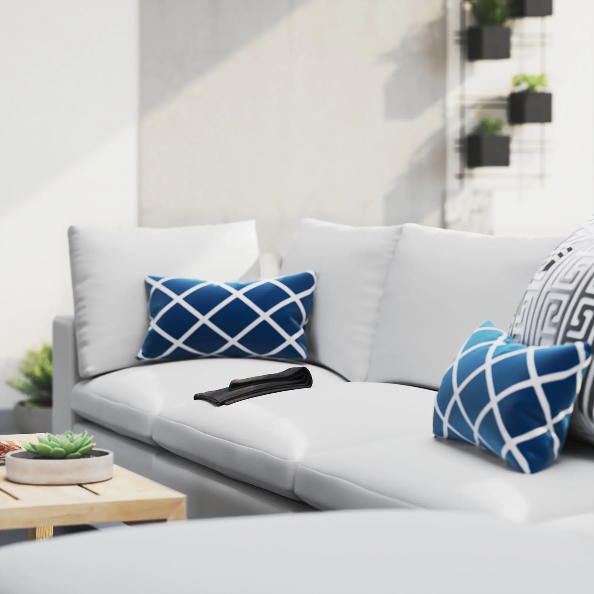Commix 5-Piece Sunbrella® Outdoor Patio Sectional Sofa in White - Image 3