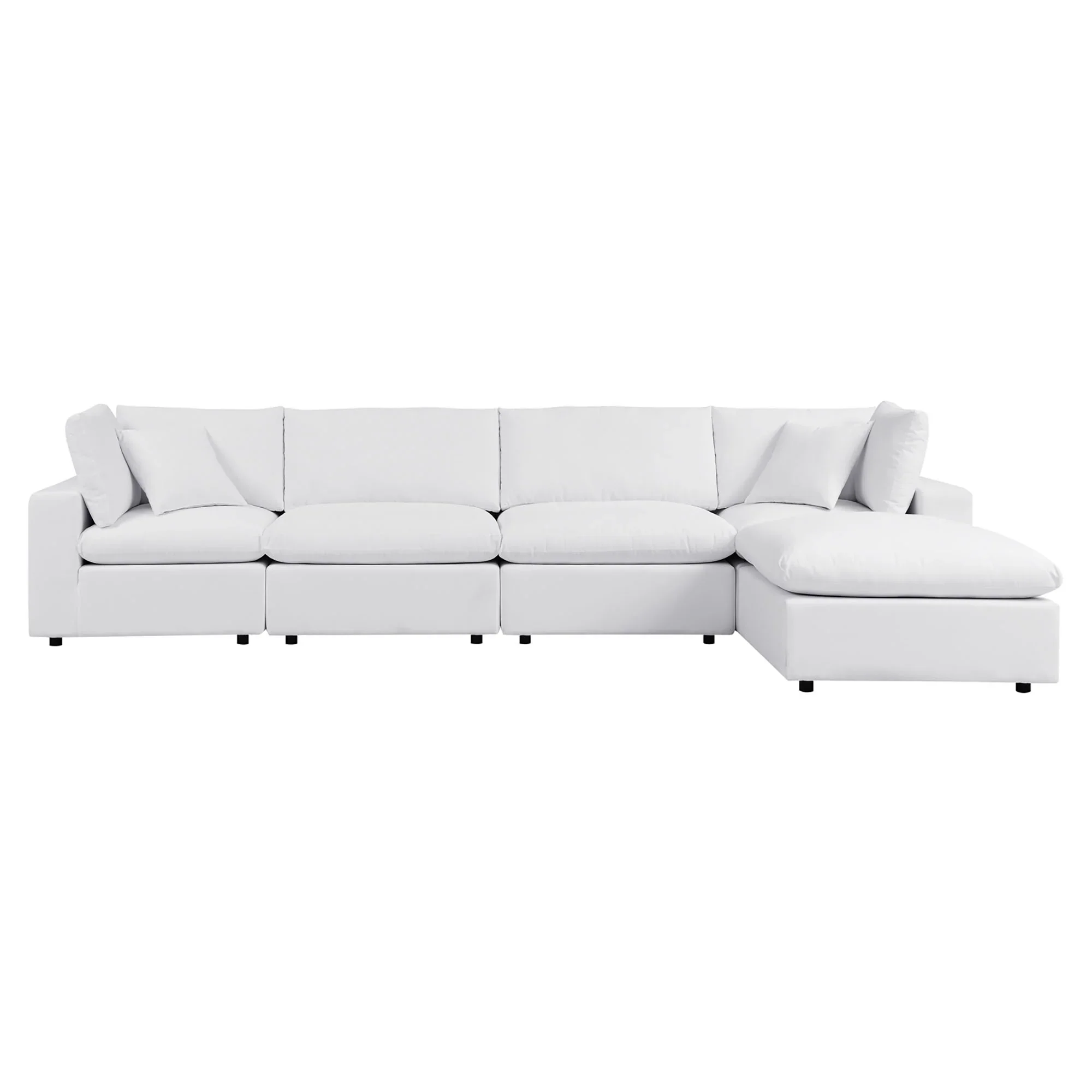 Commix 5-Piece Sunbrella® Outdoor Patio Sectional Sofa in White - Image 5