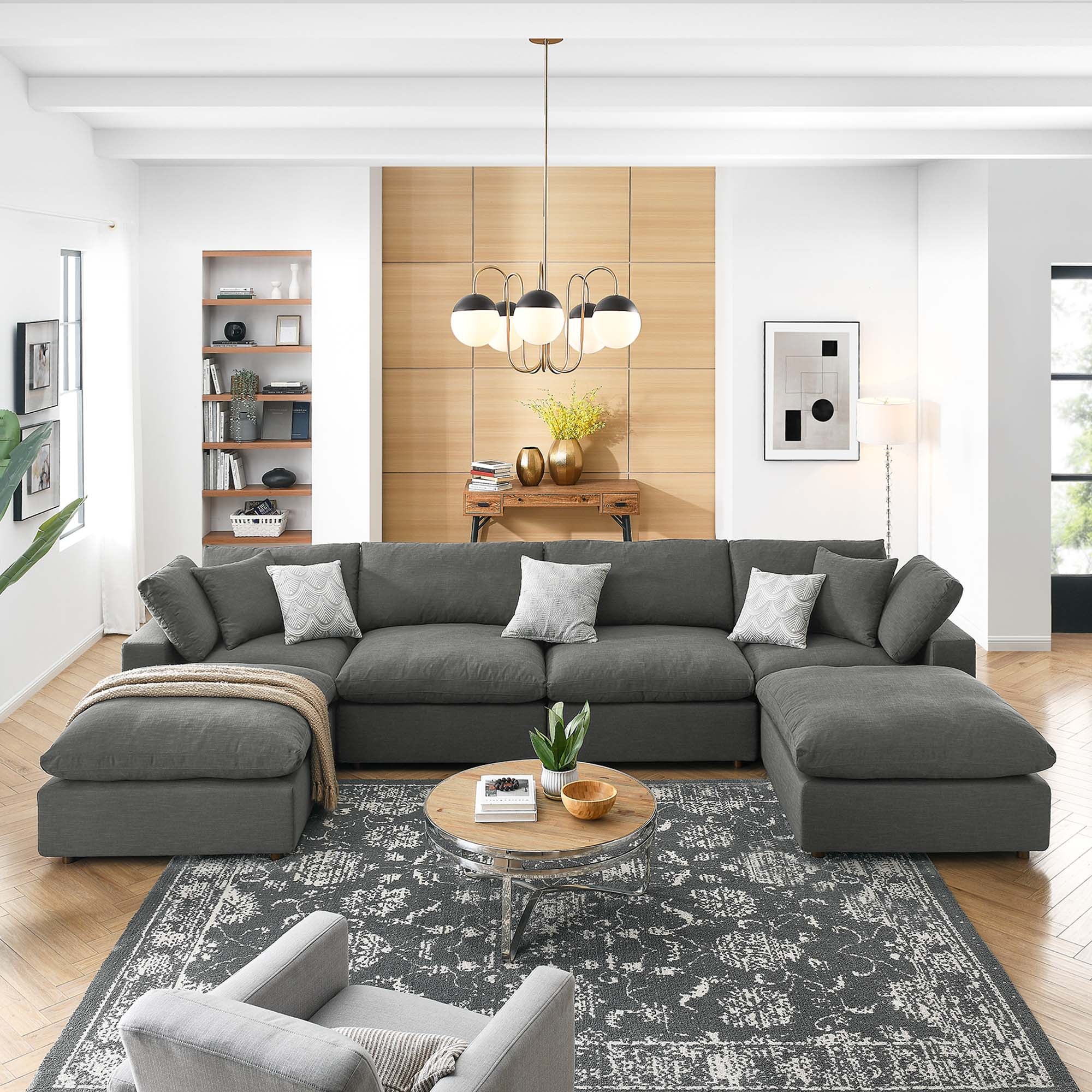 Commix 6-Piece Down Filled Overstuffed Sectional Sofa - Image 2