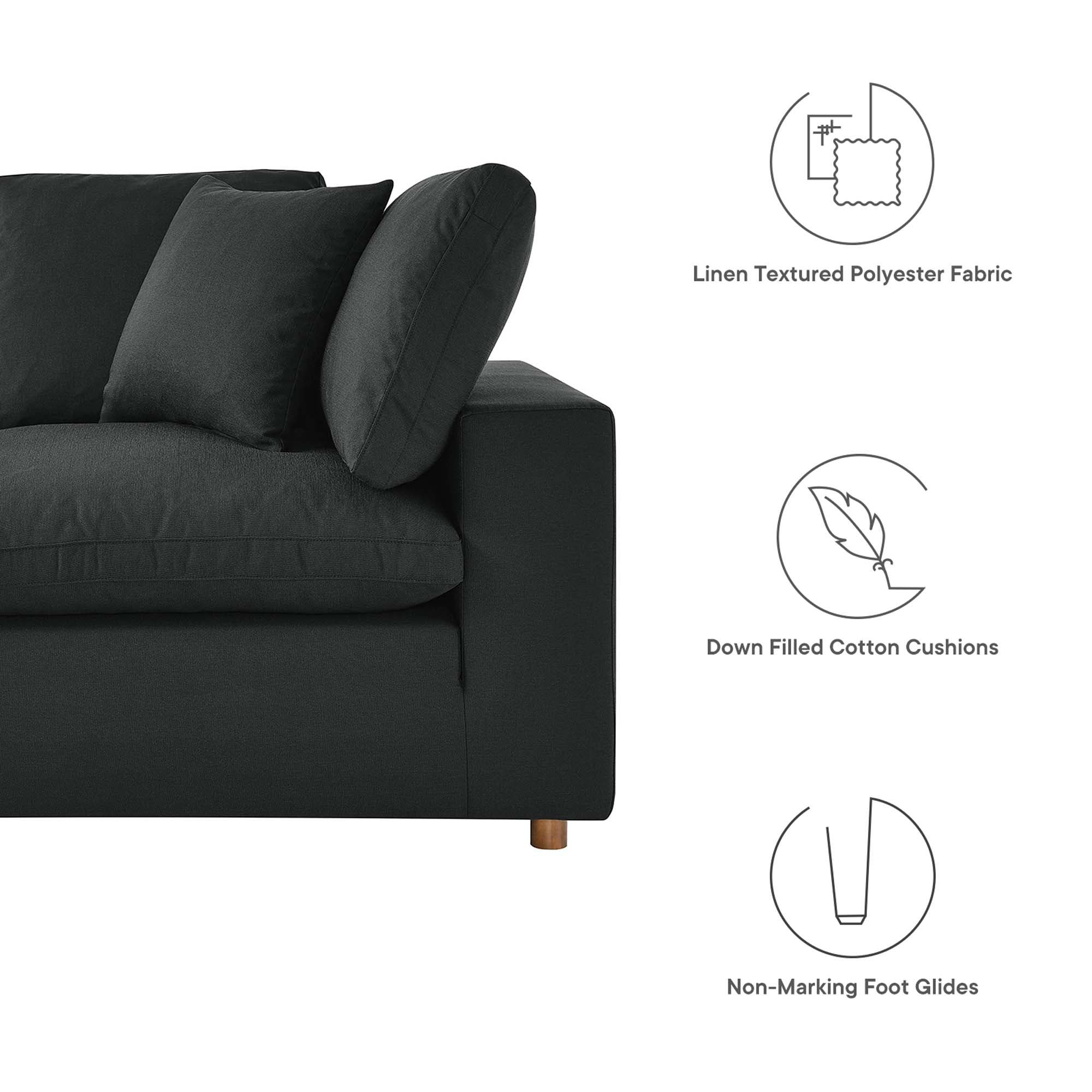 Commix 6-Piece Down Filled Overstuffed Sectional Sofa - Image 39