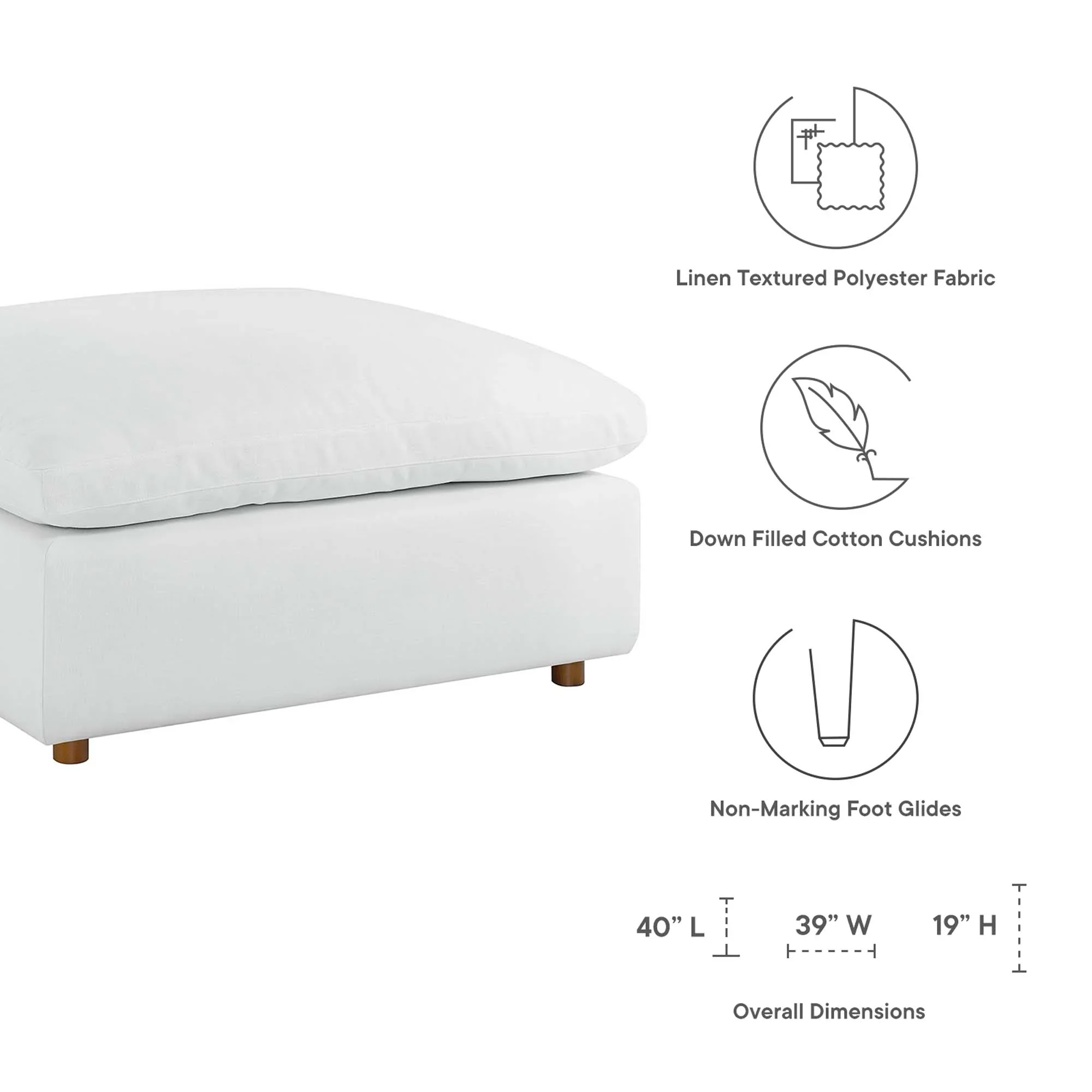 Commix 6-Piece Down Filled Overstuffed Sectional Sofa - Image 94