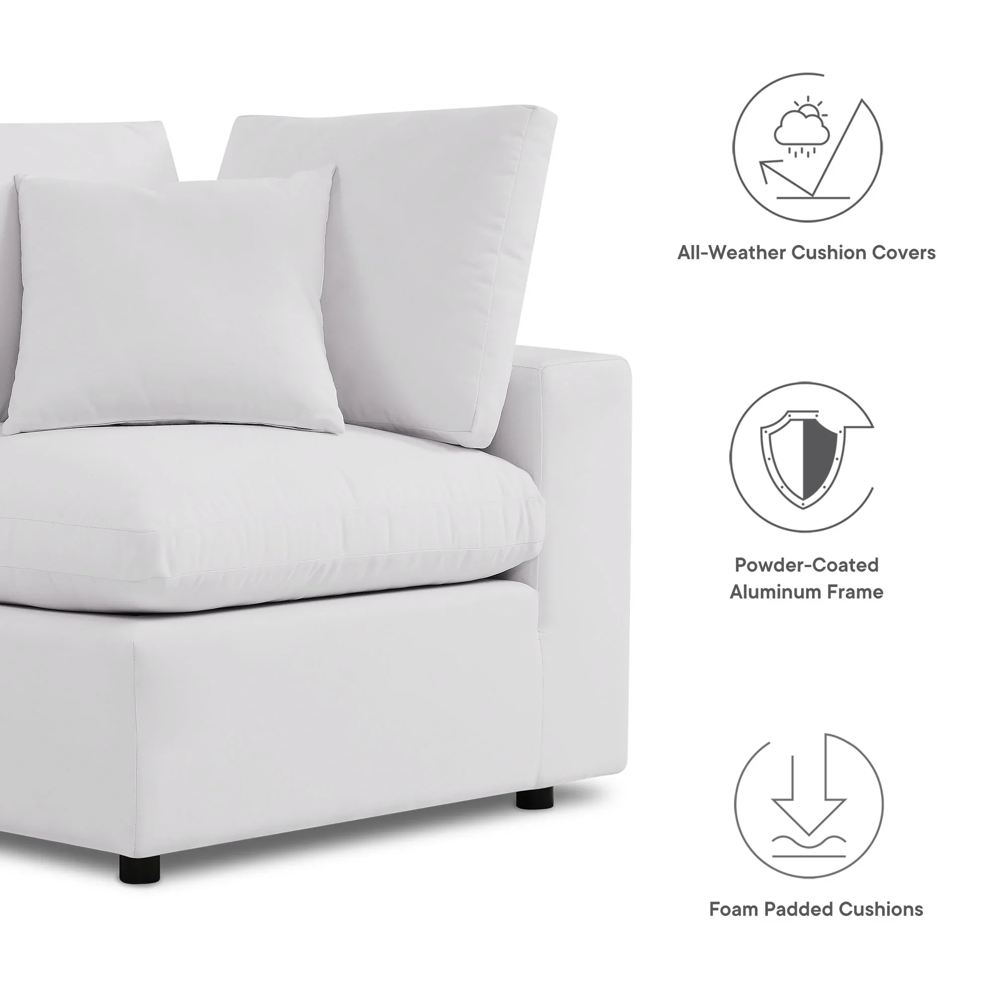 Commix 7-Piece Outdoor Patio Sectional Sofa - Image 26