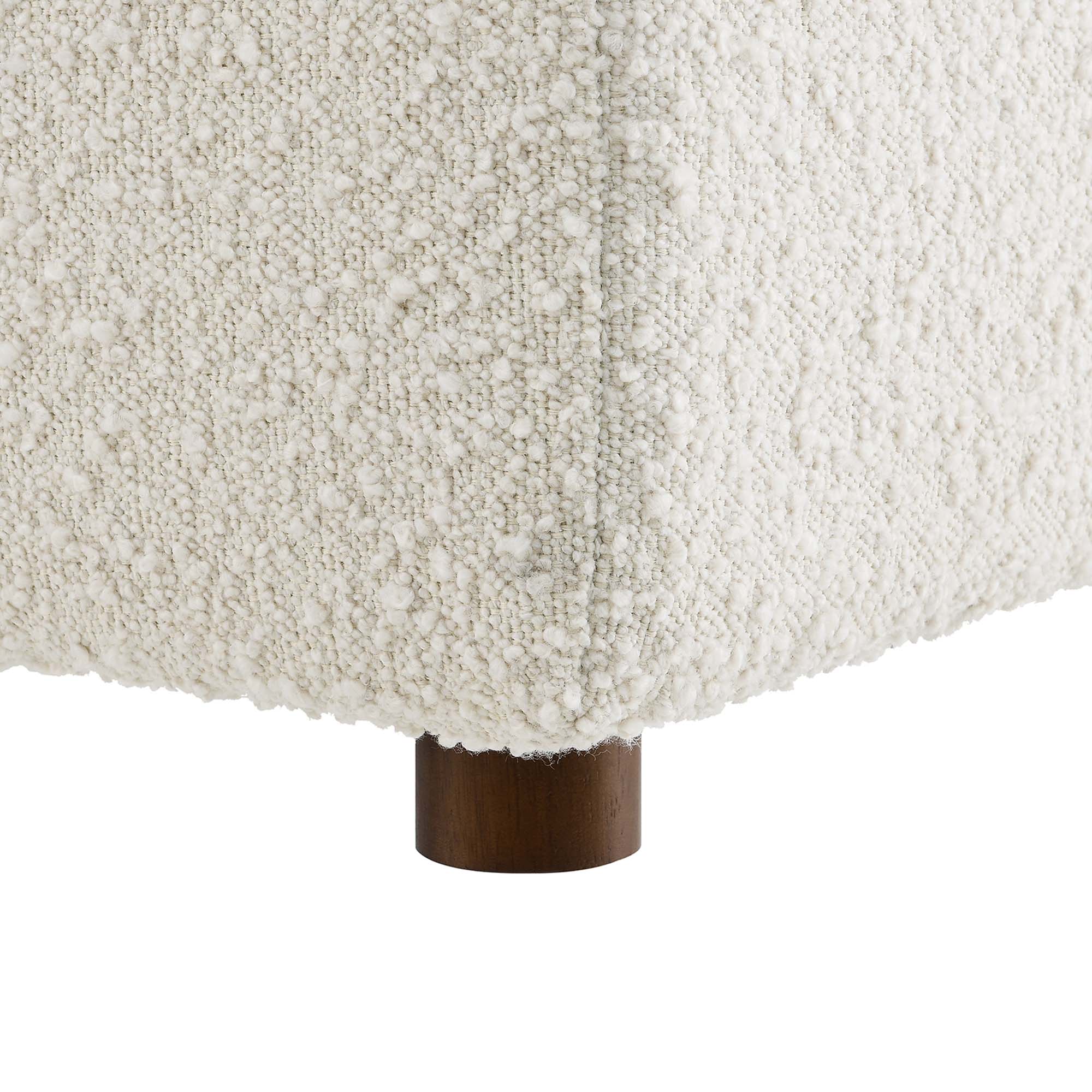 Commix Down Filled Overstuffed Boucle Fabric Corner Chair - Image 6
