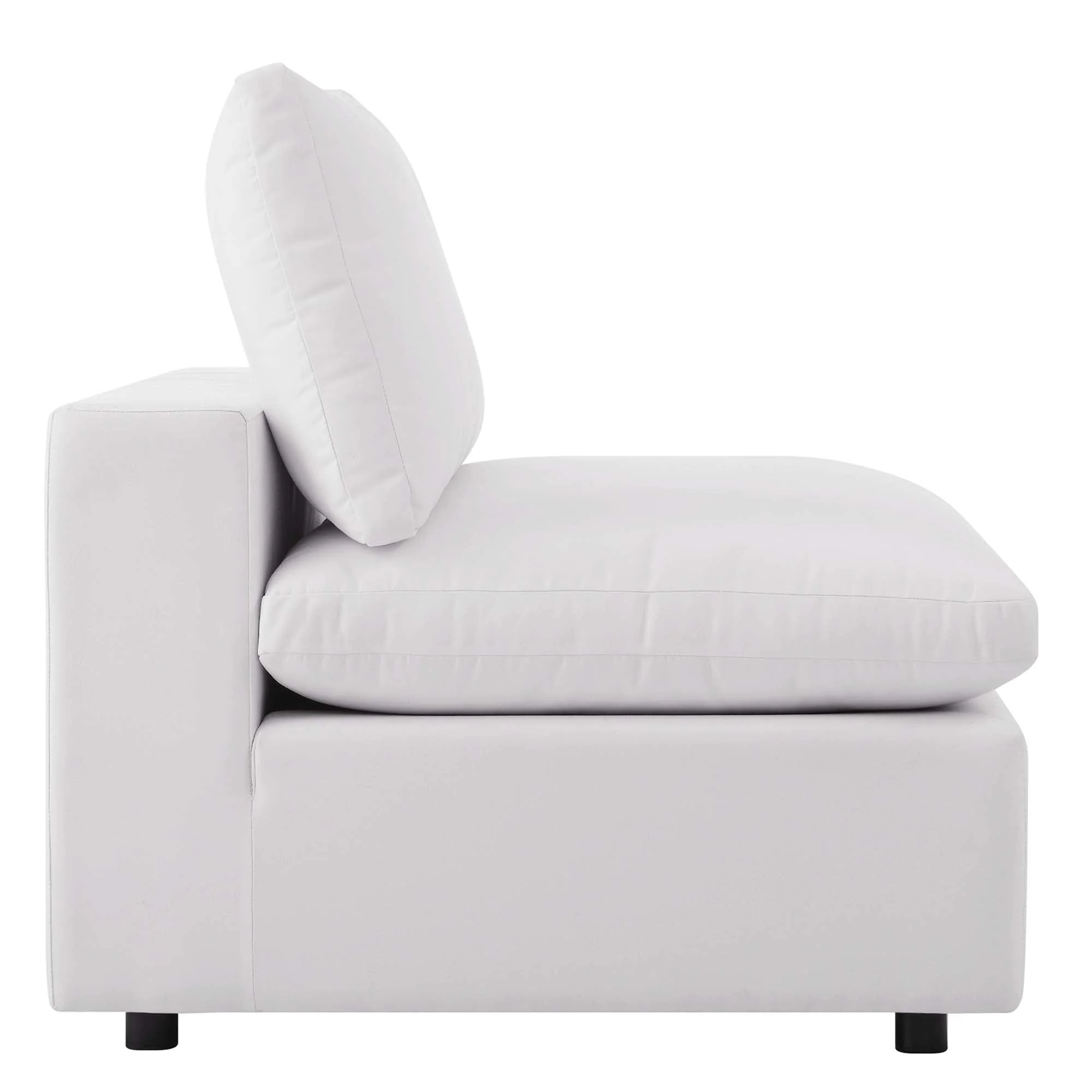 Commix Overstuffed Outdoor Patio Armless Chair - Image 11