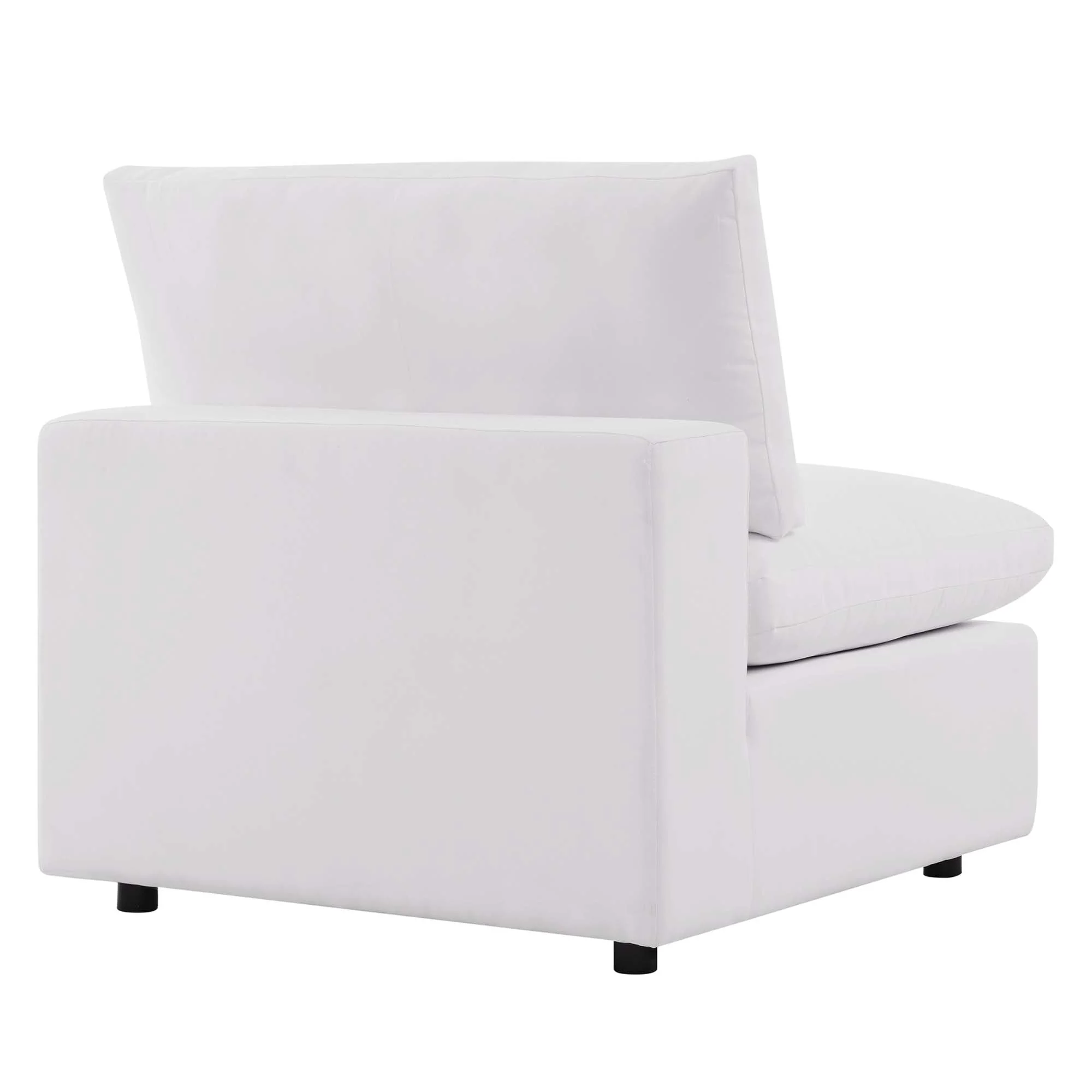 Commix Overstuffed Outdoor Patio Armless Chair - Image 12