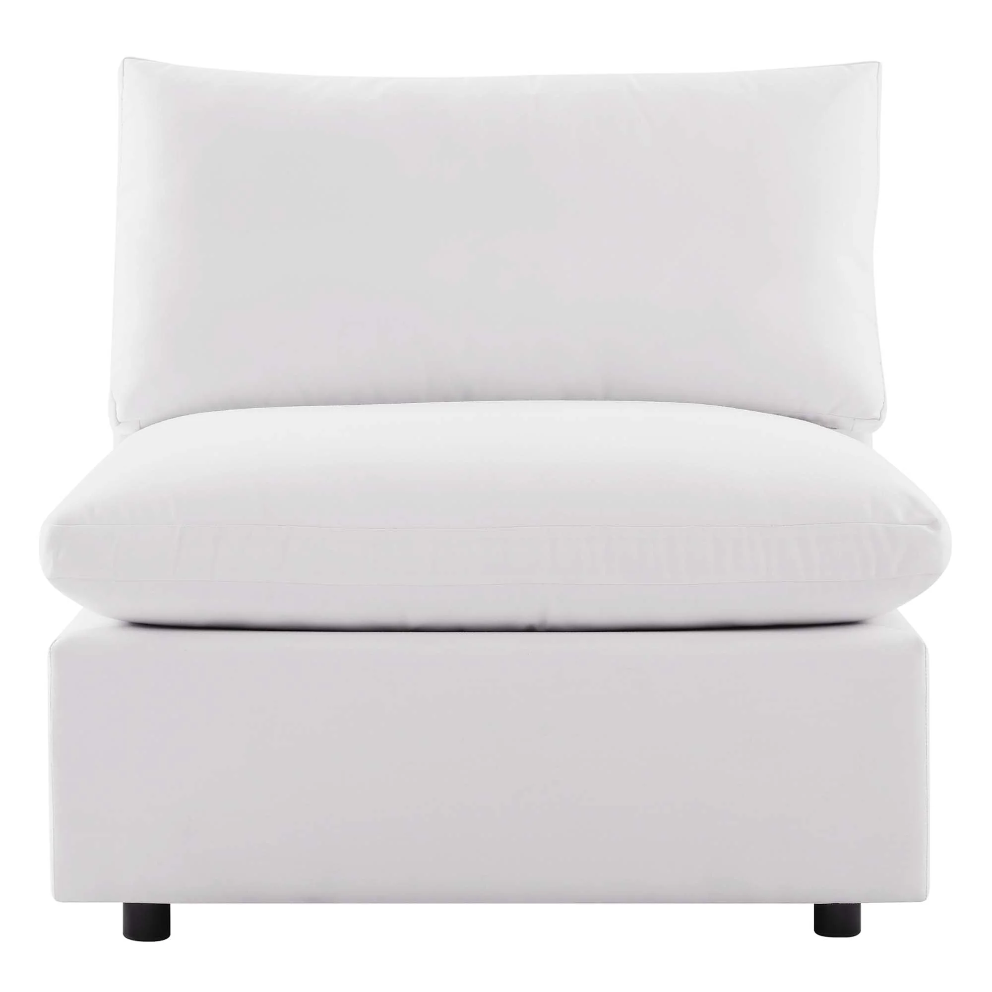 Commix Overstuffed Outdoor Patio Armless Chair - Image 13