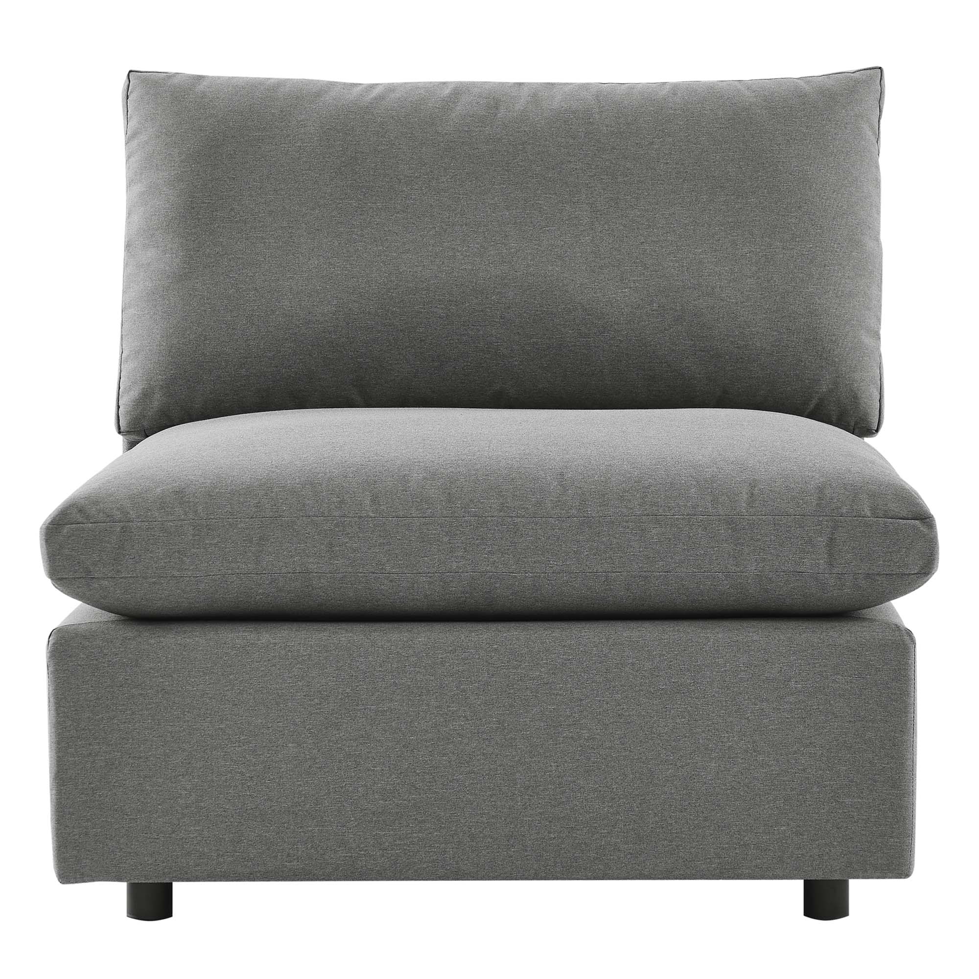 Commix Overstuffed Outdoor Patio Armless Chair - Image 6