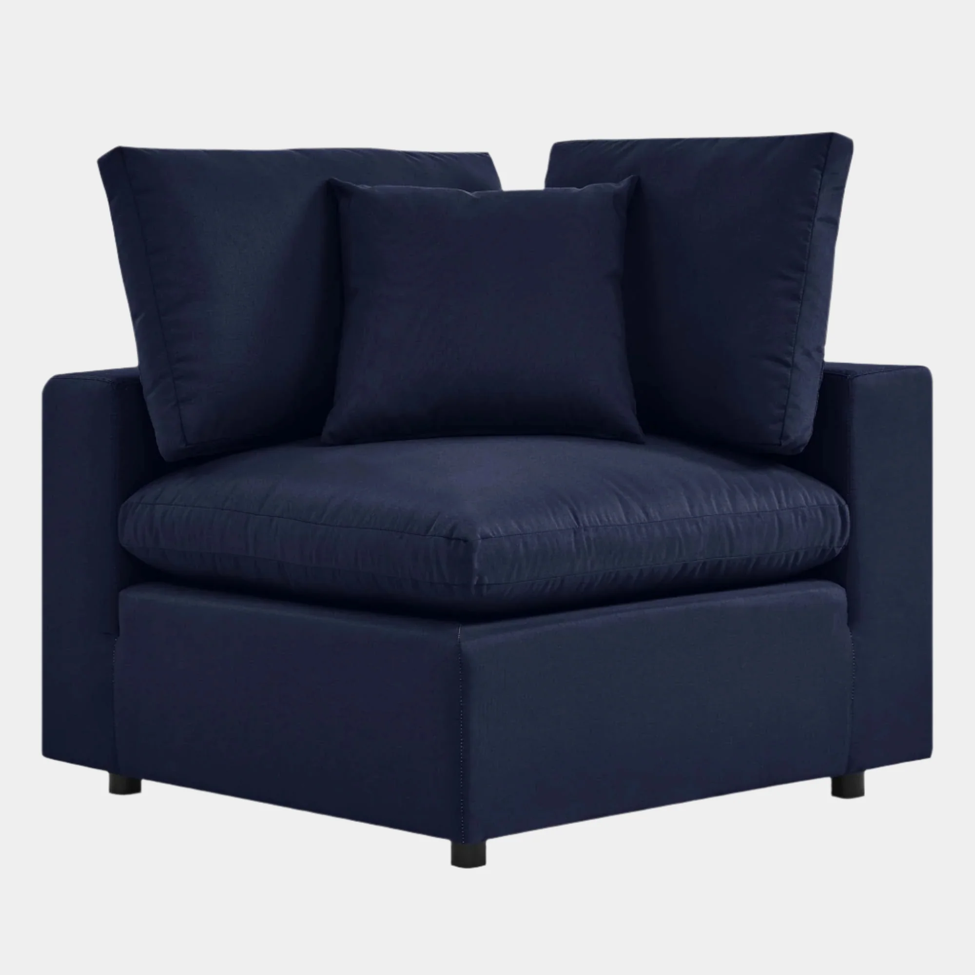 Commix Overstuffed Outdoor Patio Corner Chair - Image 7