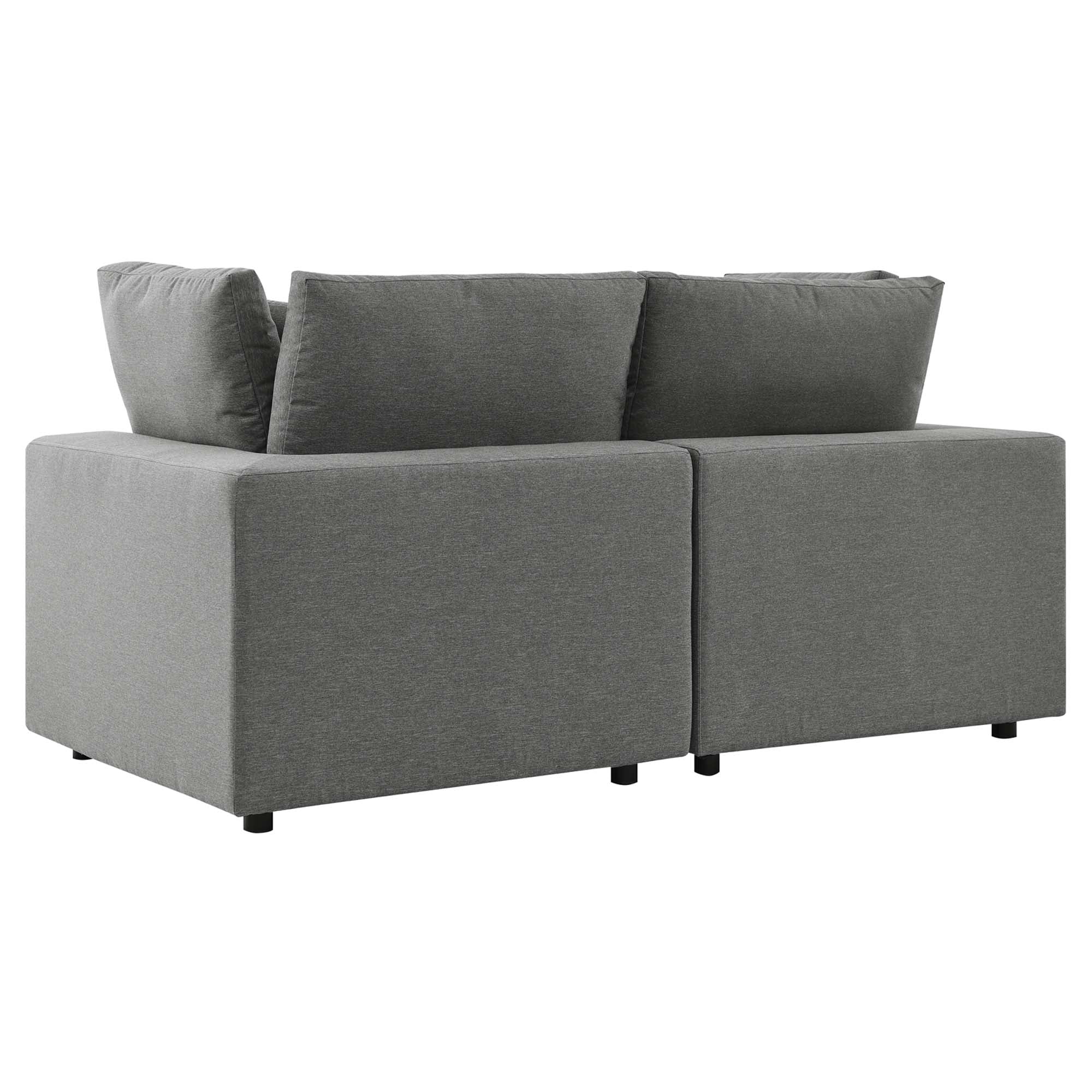 Commix Overstuffed Outdoor Patio Loveseat - Image 5