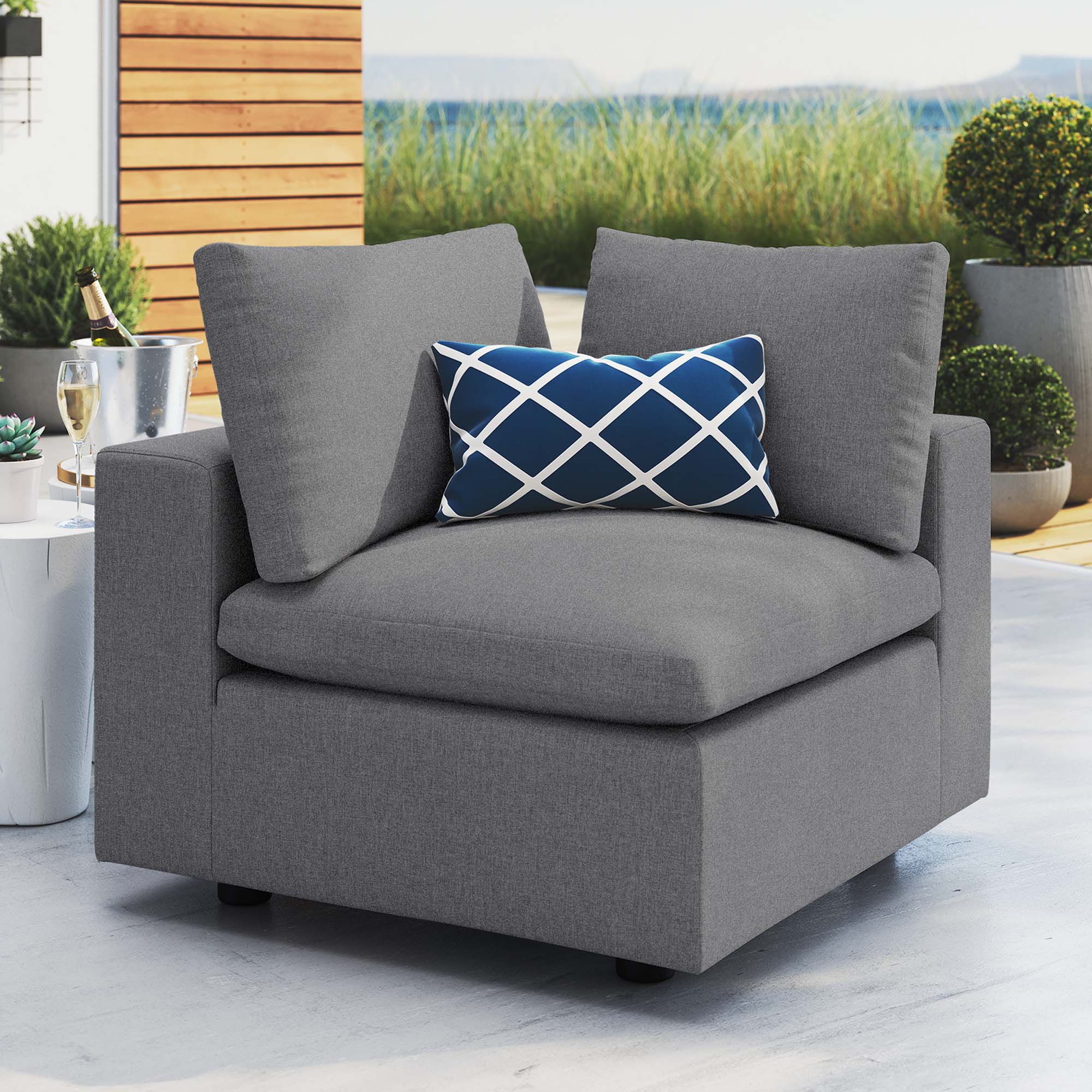 Commix Sunbrella® Outdoor Patio Corner Chair - Image 9