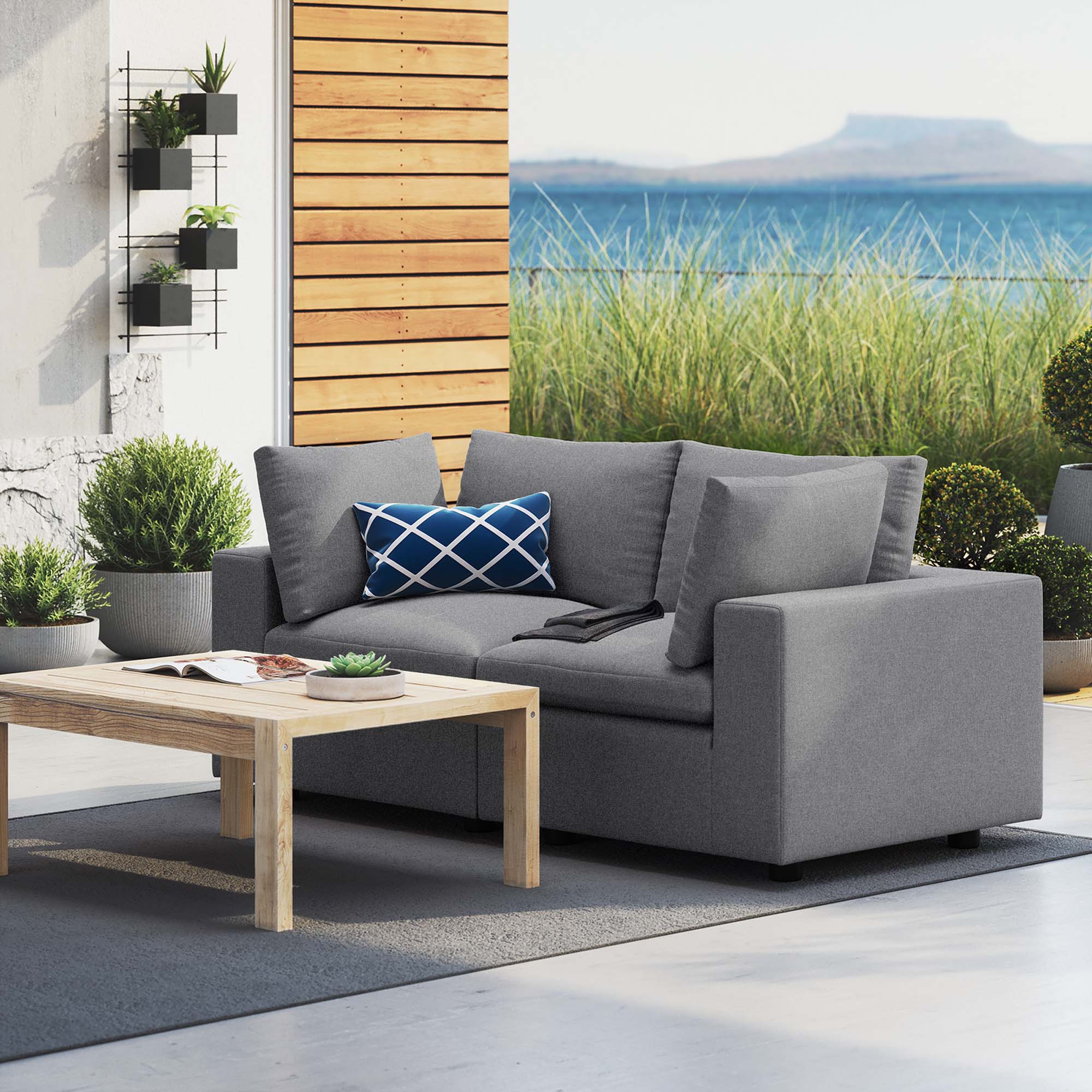 Commix Sunbrella® Outdoor Patio Loveseat - Image 11