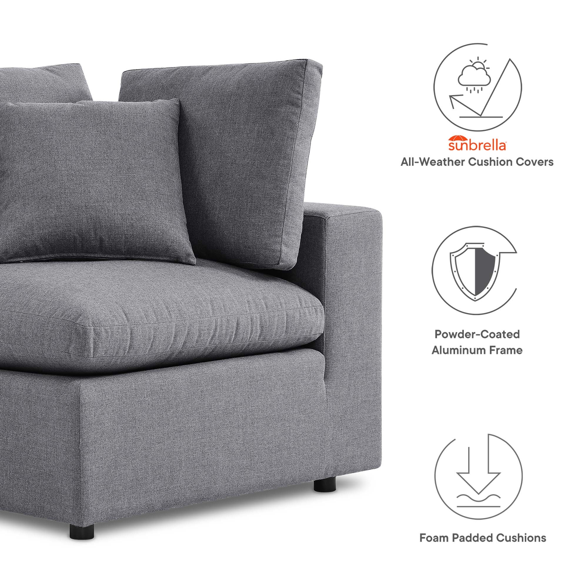 Commix Sunbrella® Outdoor Patio Loveseat - Image 18