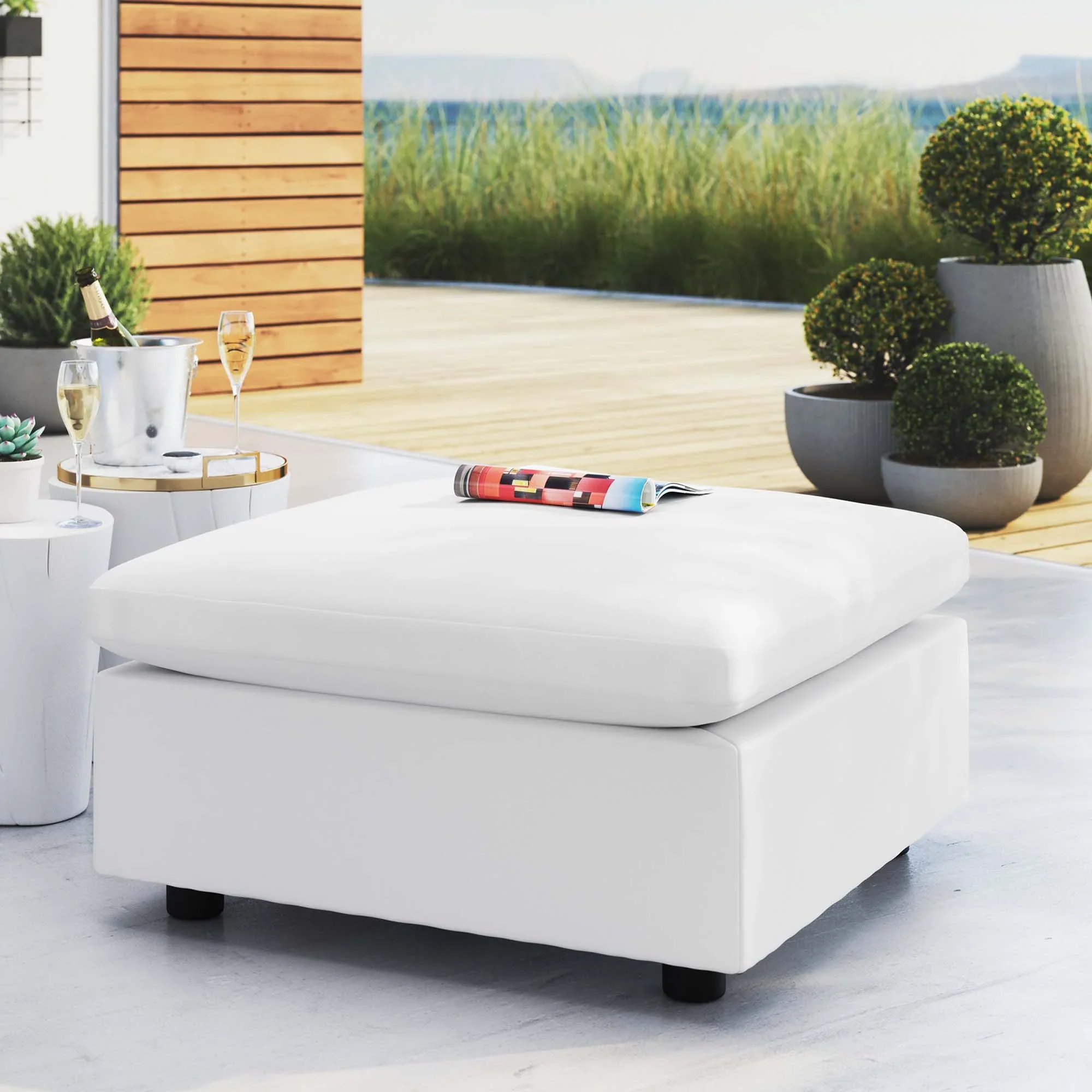 Commix Sunbrella® Outdoor Patio Ottoman - Image 12