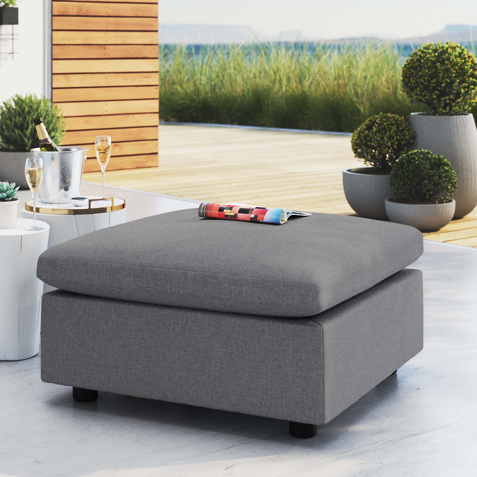 Commix Sunbrella® Outdoor Patio Ottoman - Image 7