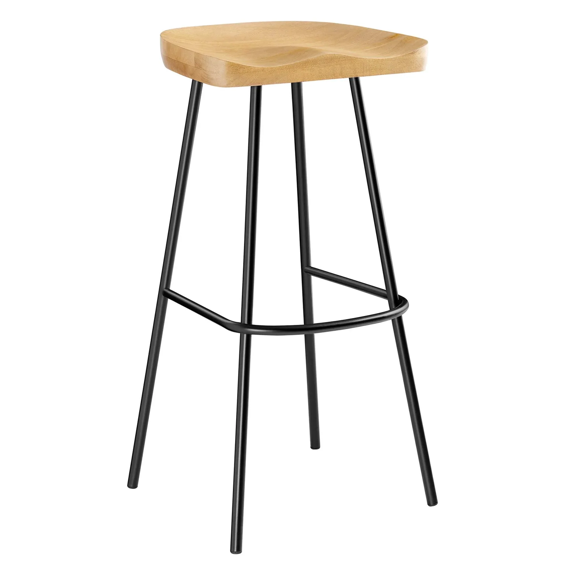 Concord Backless Wood Bar Stools - Set of 2 - Image 4