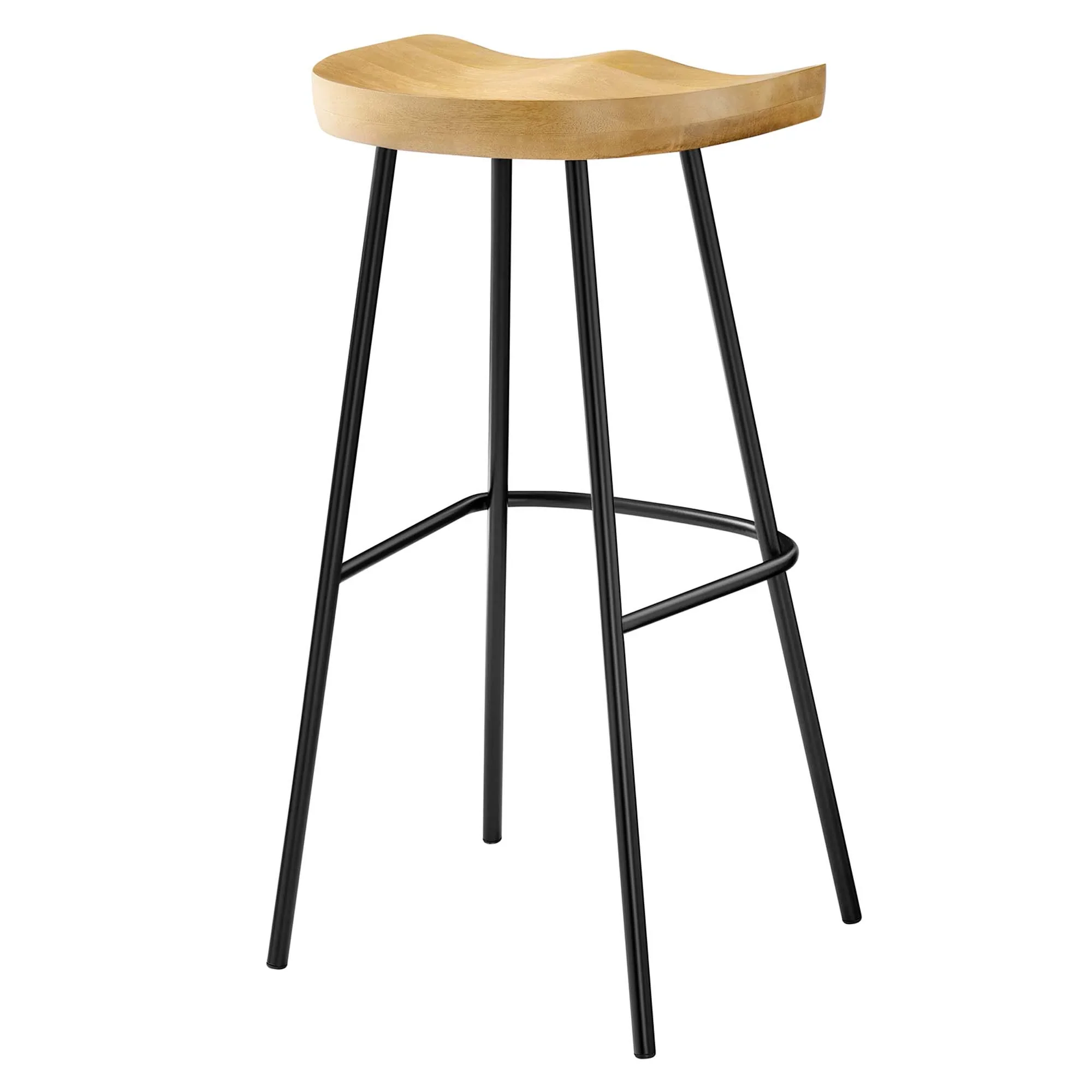 Concord Backless Wood Bar Stools - Set of 2 - Image 6