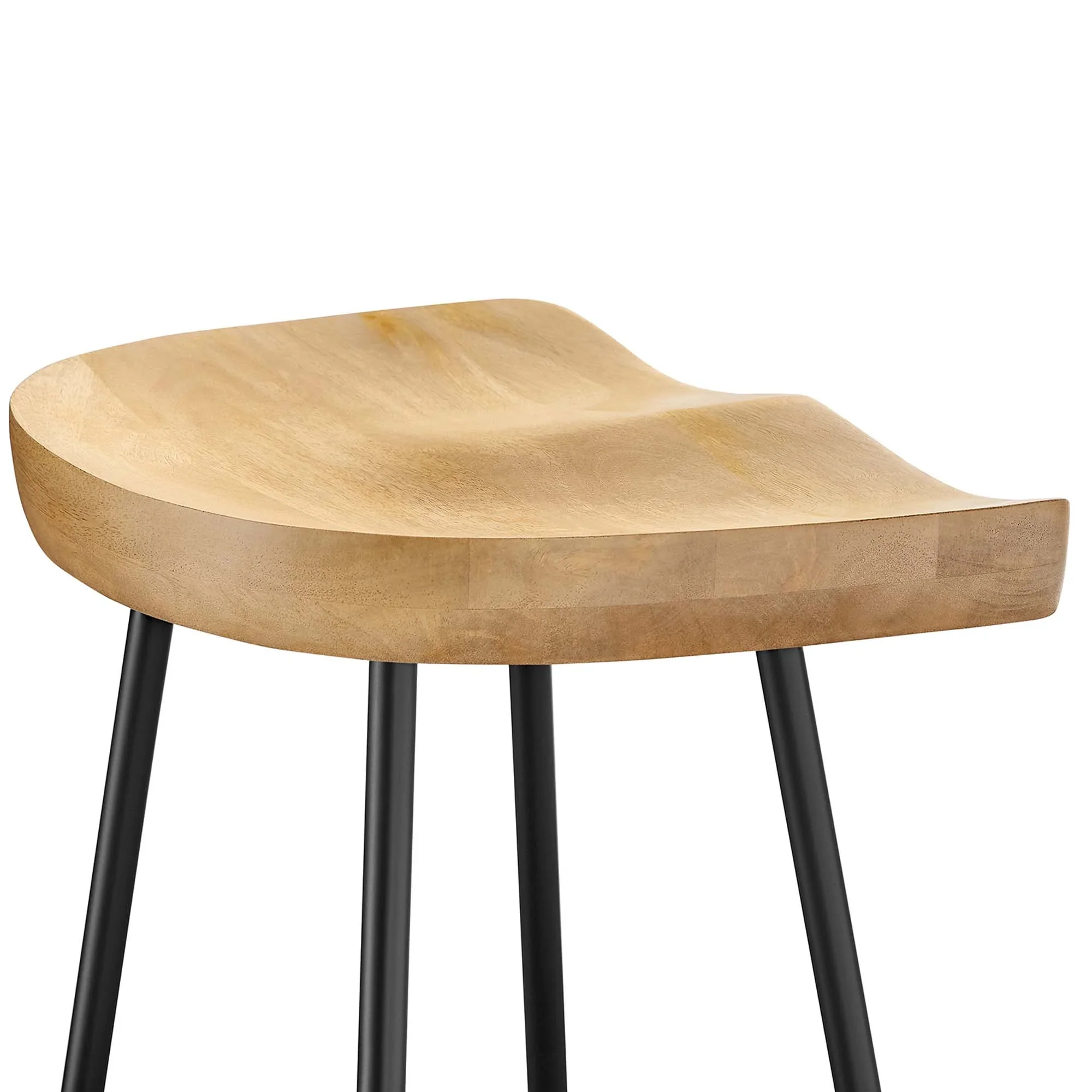 Concord Backless Wood Bar Stools - Set of 2 - Image 8