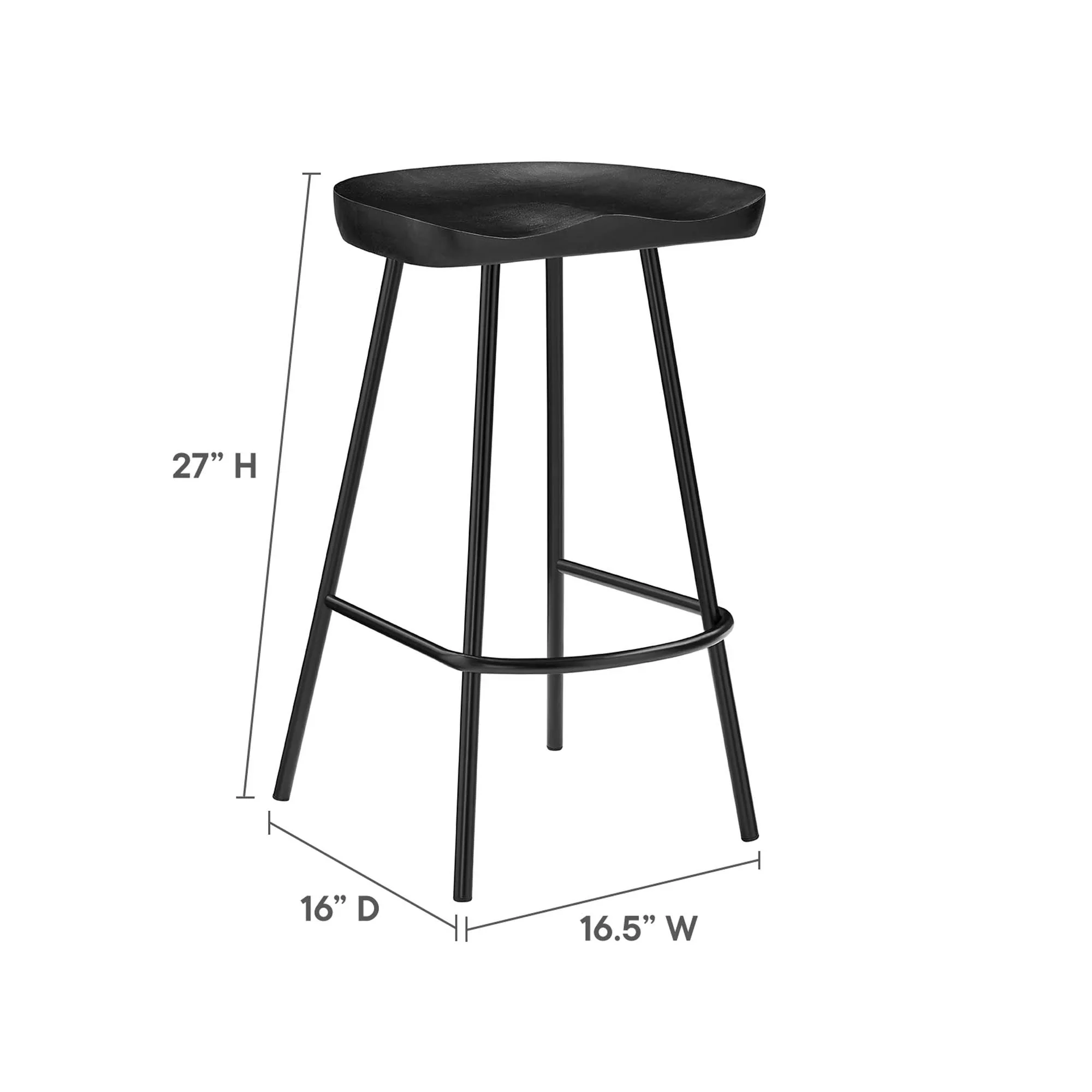 Concord Backless Wood Counter Stools - Set of 2 - Image 30