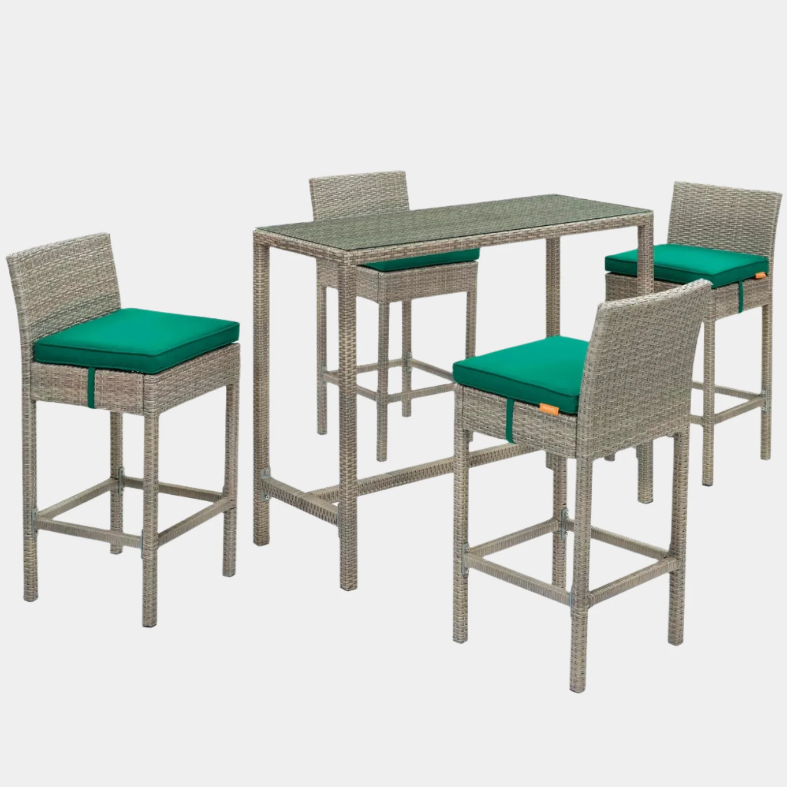 Conduit 5 Piece Outdoor Patio Wicker Rattan Set - Image 22