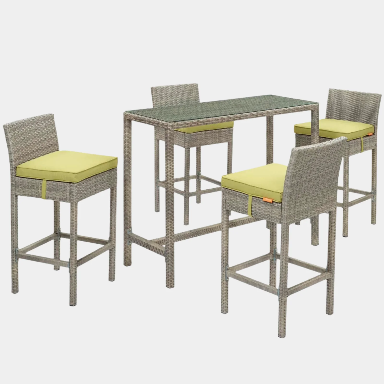 Conduit 5 Piece Outdoor Patio Wicker Rattan Set - Image 57