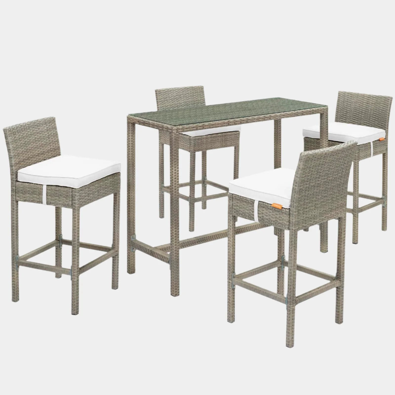 Conduit 5 Piece Outdoor Patio Wicker Rattan Set - Image 76