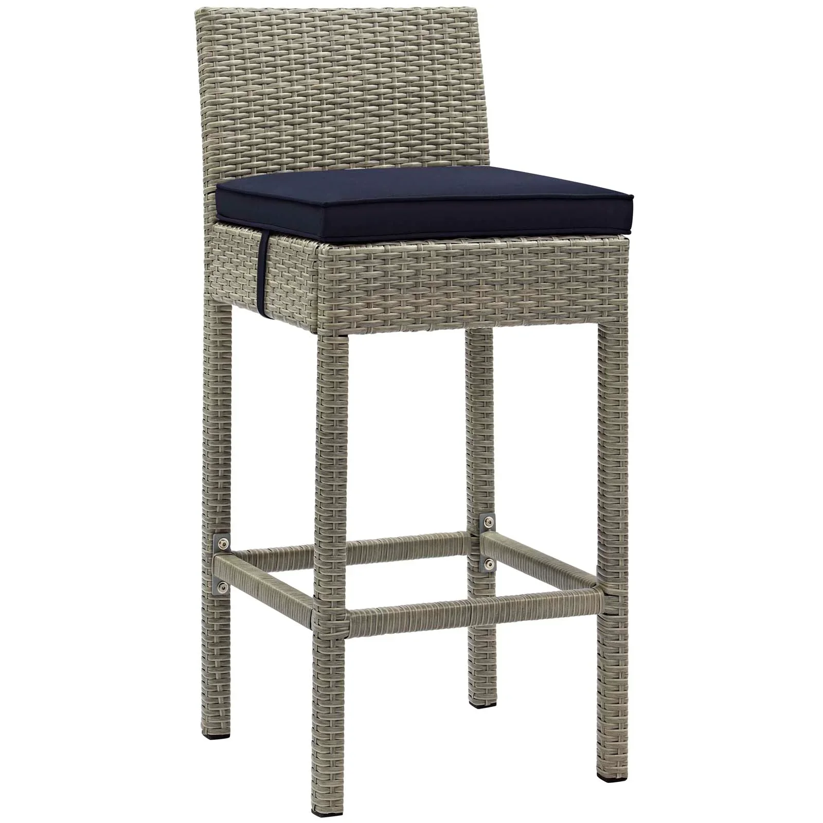 Conduit Outdoor Patio Wicker Rattan Bar Stool Set of 4 - Image 33