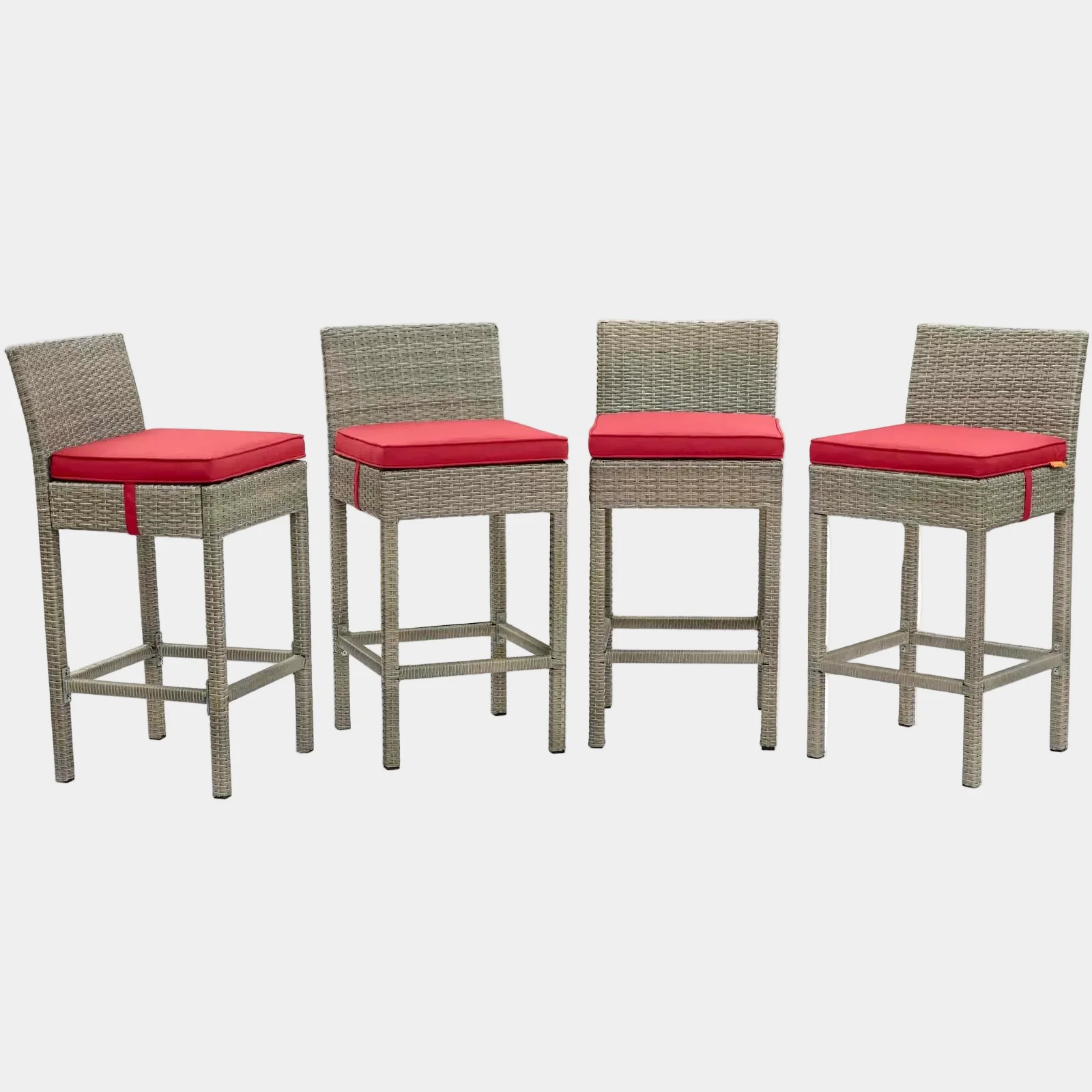Conduit Outdoor Patio Wicker Rattan Bar Stool Set of 4 - Image 41