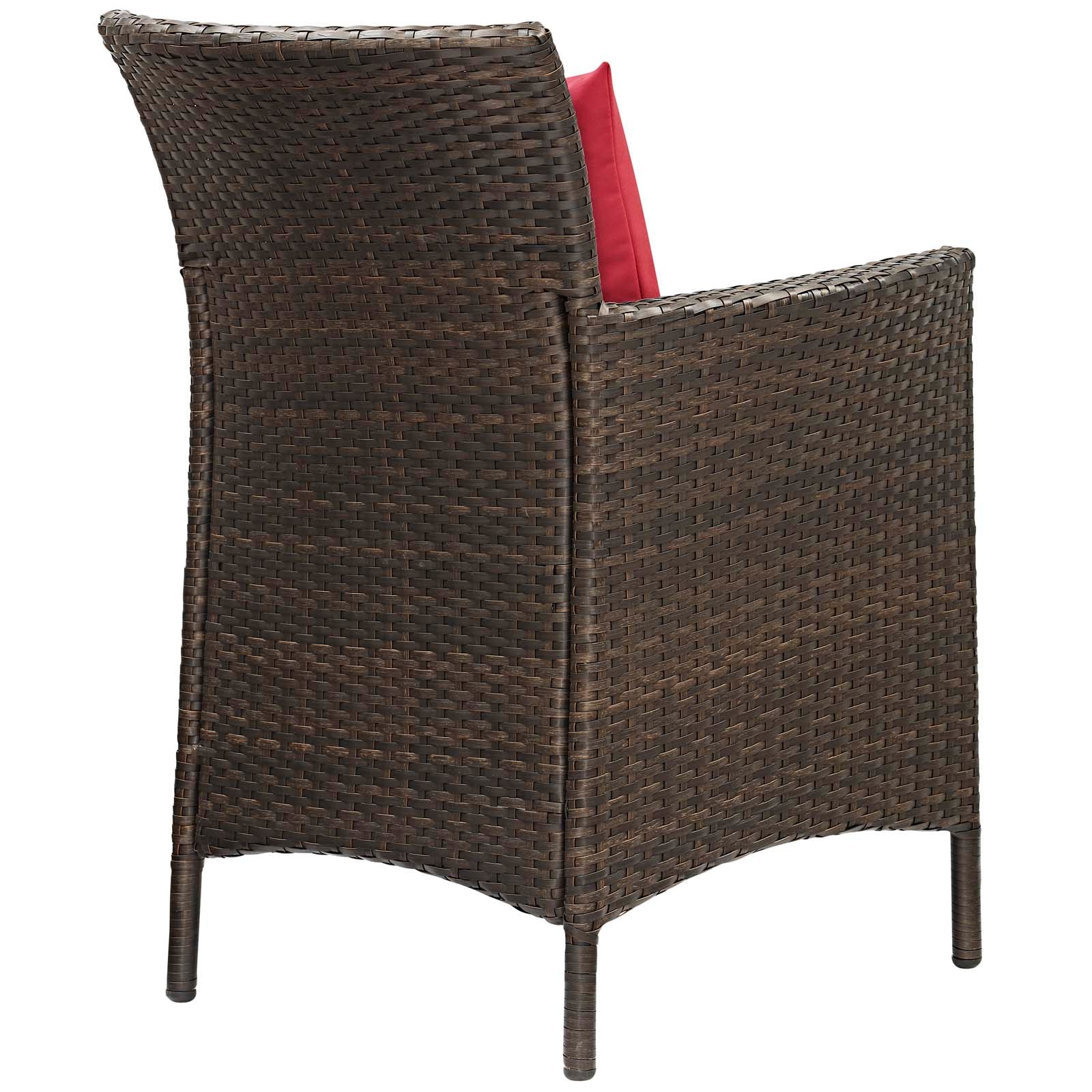 Conduit Outdoor Patio Wicker Rattan Dining Armchair - Image 3
