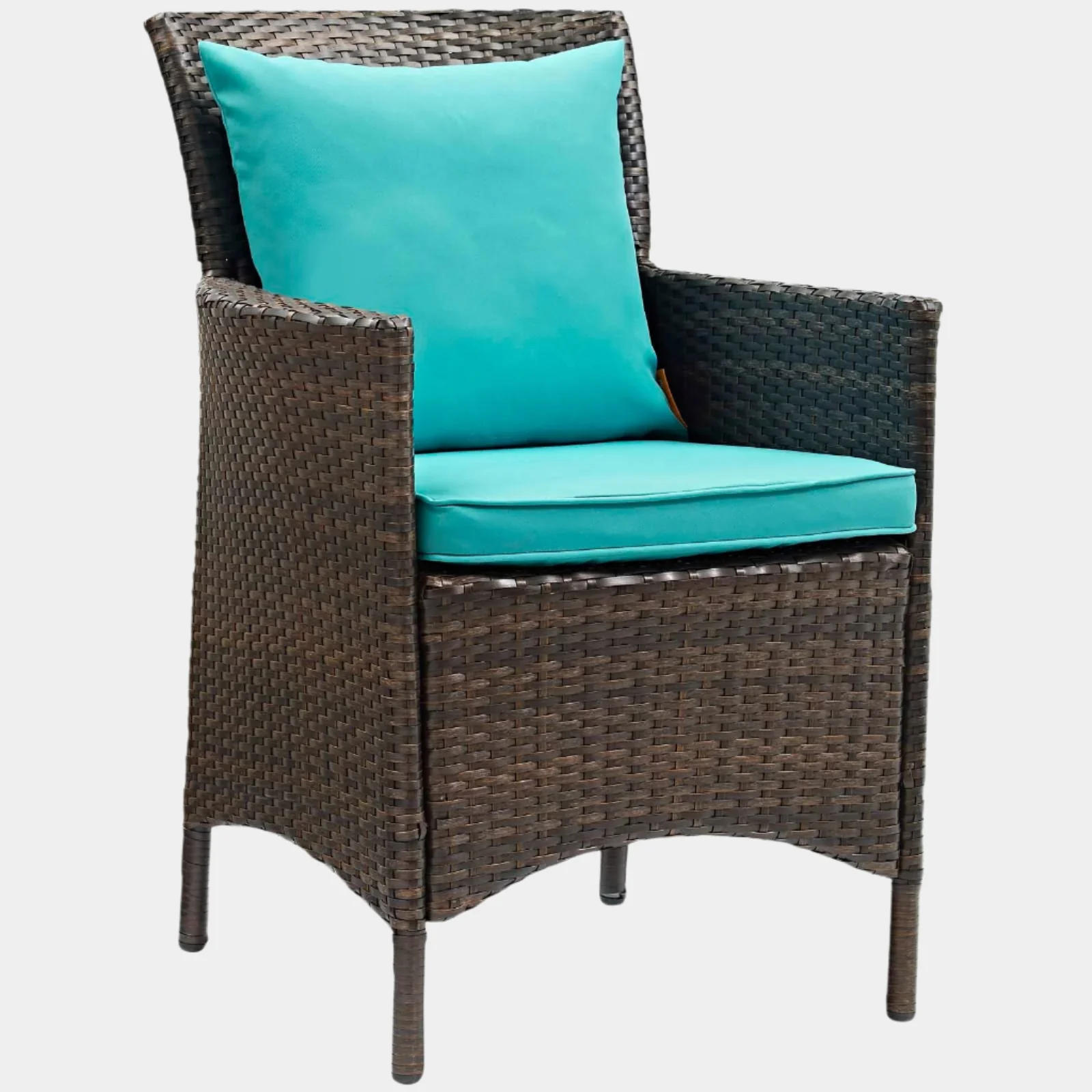 Conduit Outdoor Patio Wicker Rattan Dining Armchair - Image 4