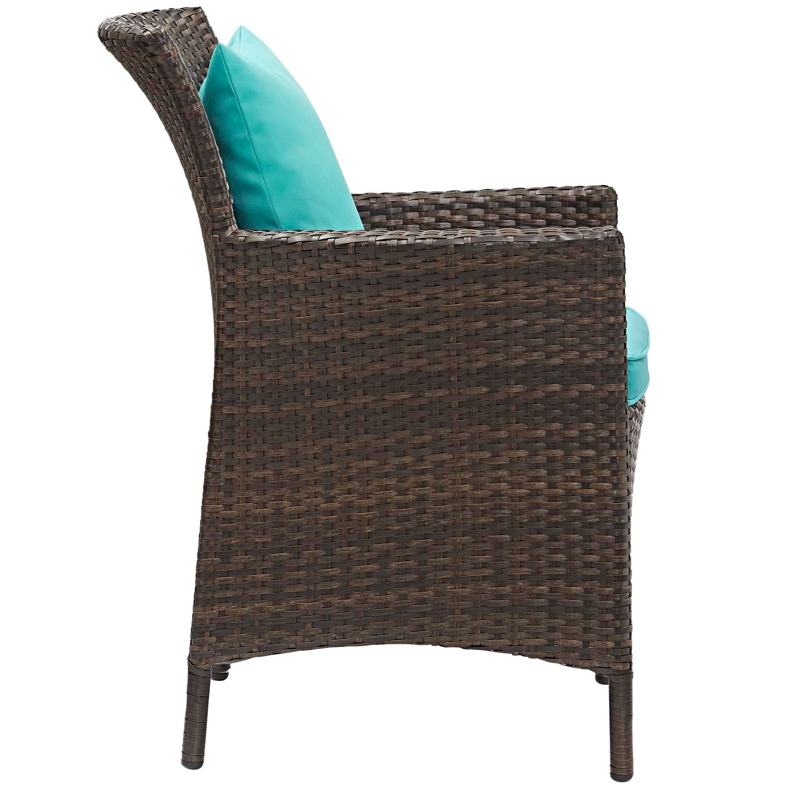 Conduit Outdoor Patio Wicker Rattan Dining Armchair - Image 6