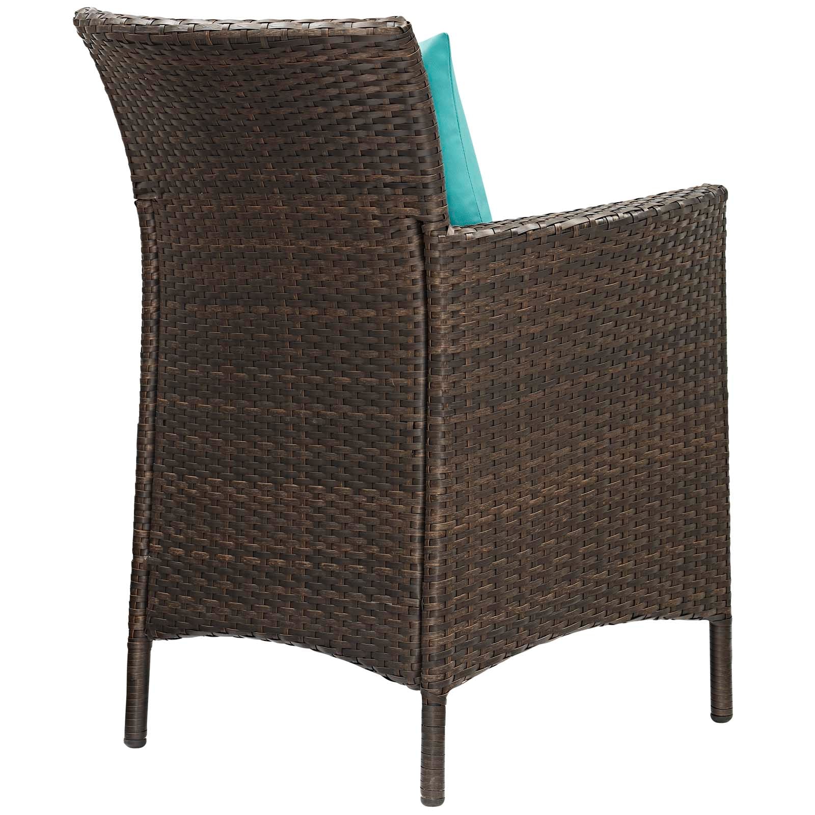 Conduit Outdoor Patio Wicker Rattan Dining Armchair Set of 2 - Image 6