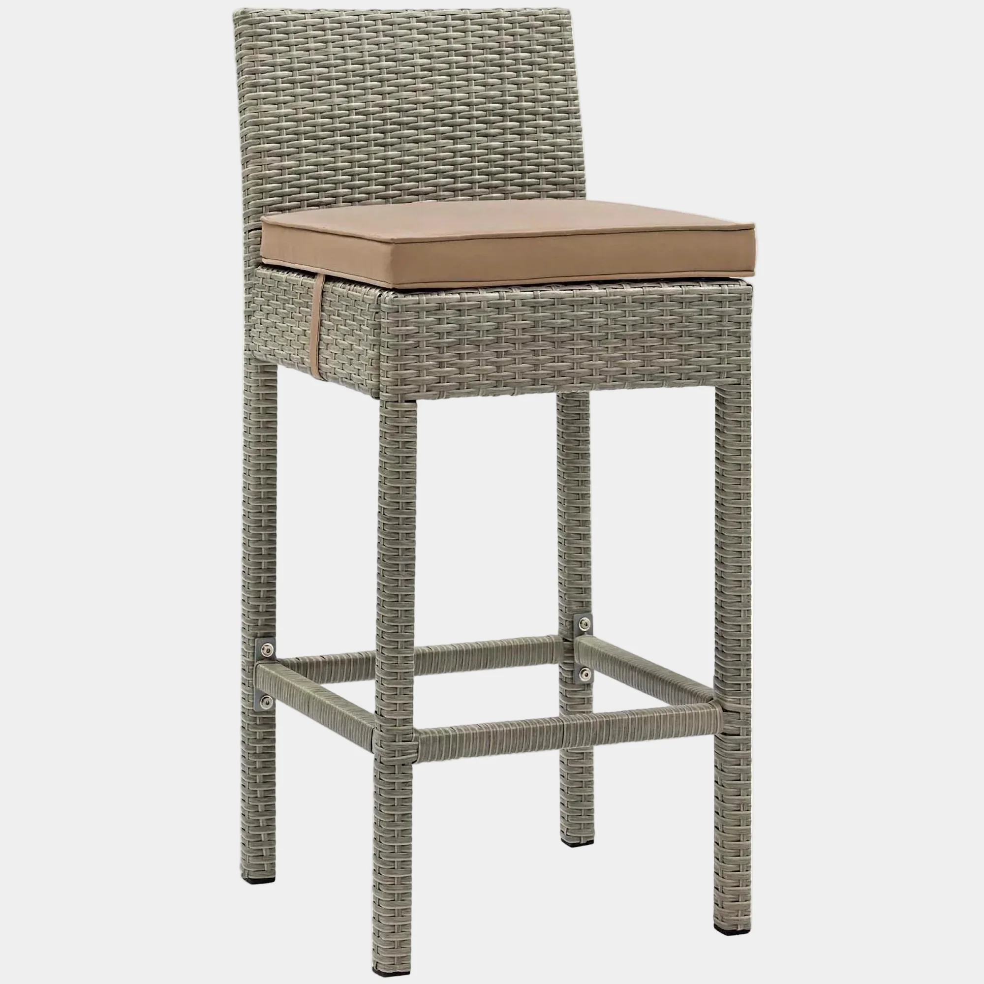 Conduit Outdoor Wicker Rattan Bar Stool