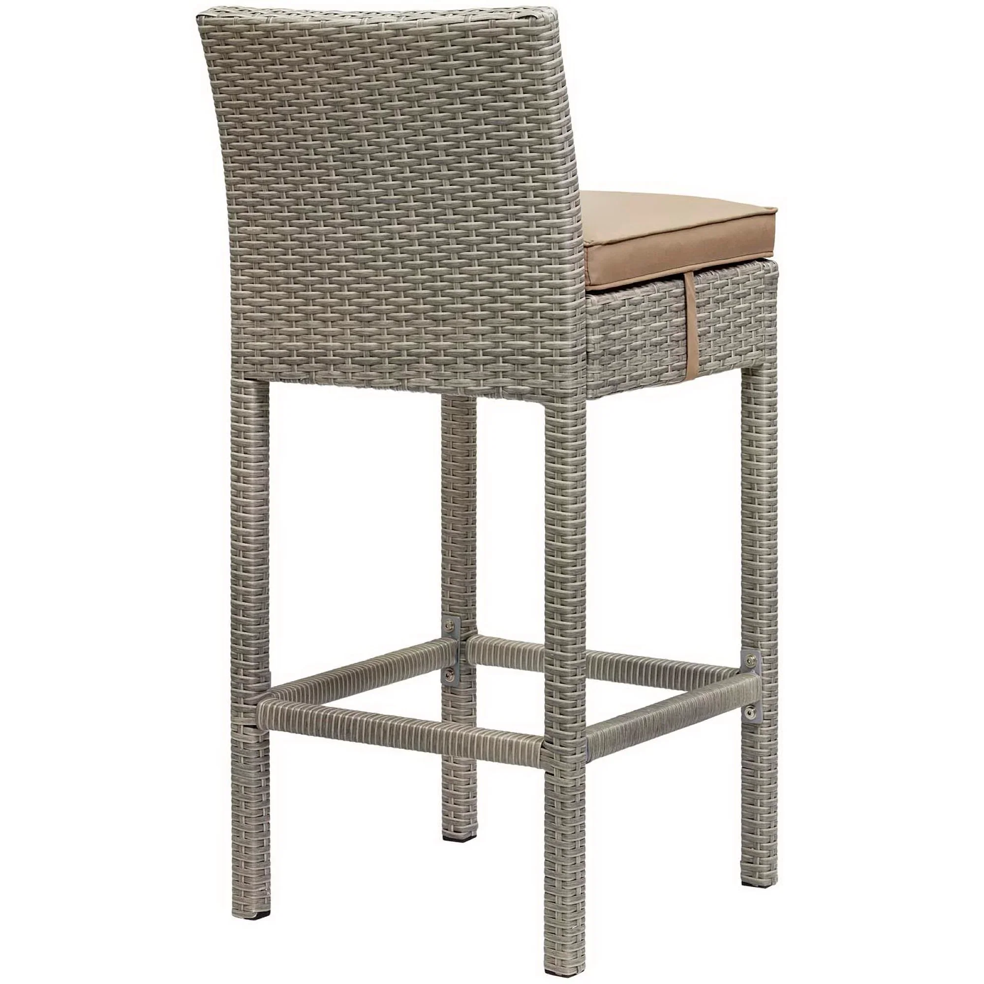 Conduit Outdoor Wicker Rattan Bar Stool - Image 3