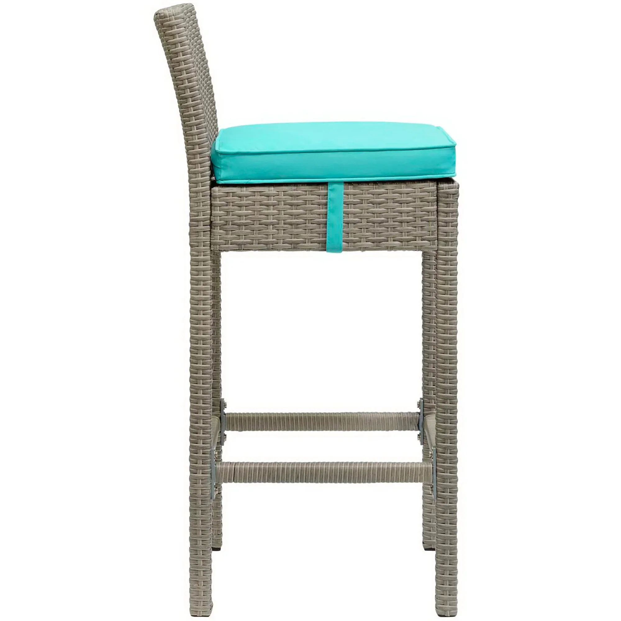 Conduit Outdoor Wicker Rattan Bar Stool - Image 35