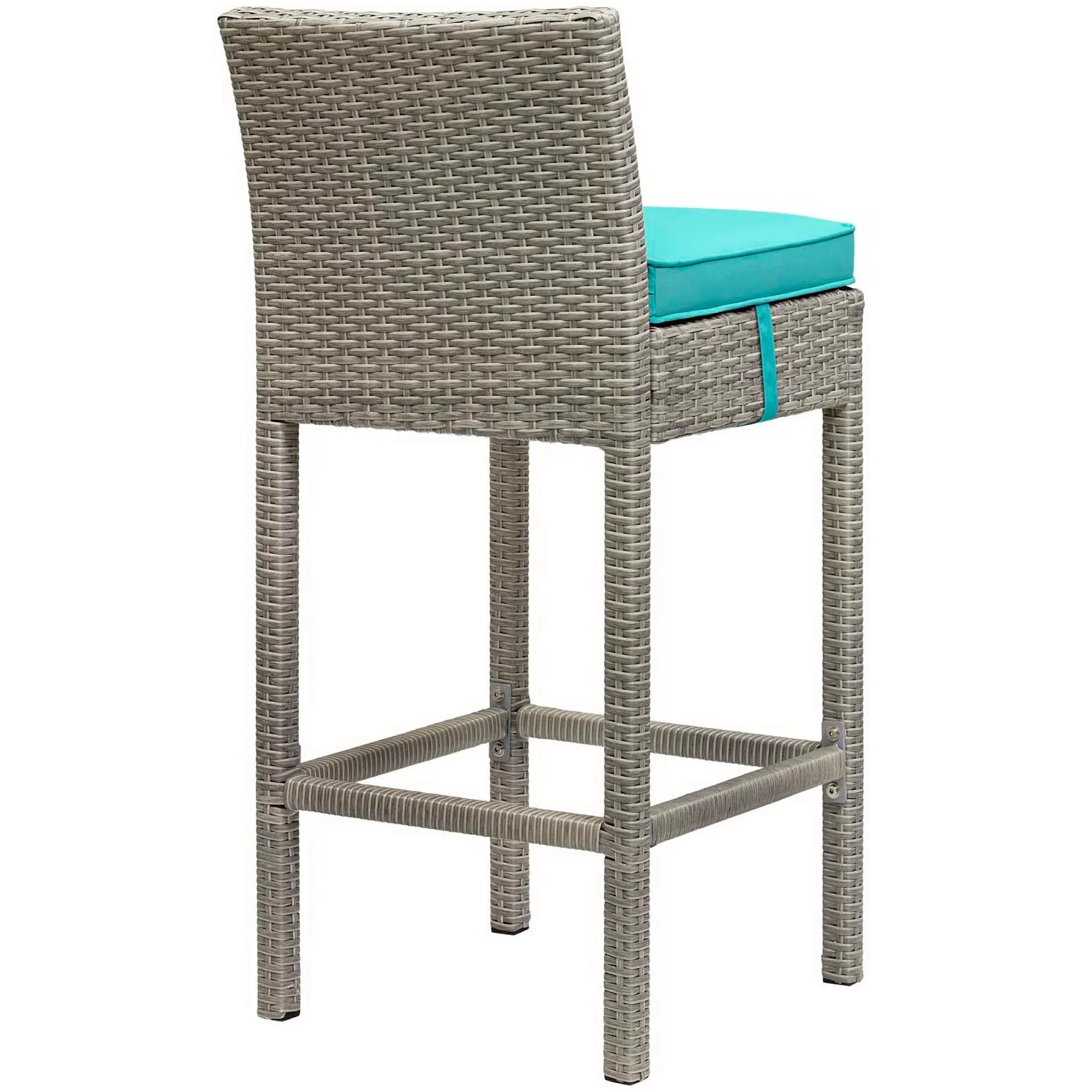 Conduit Outdoor Wicker Rattan Bar Stool - Image 36