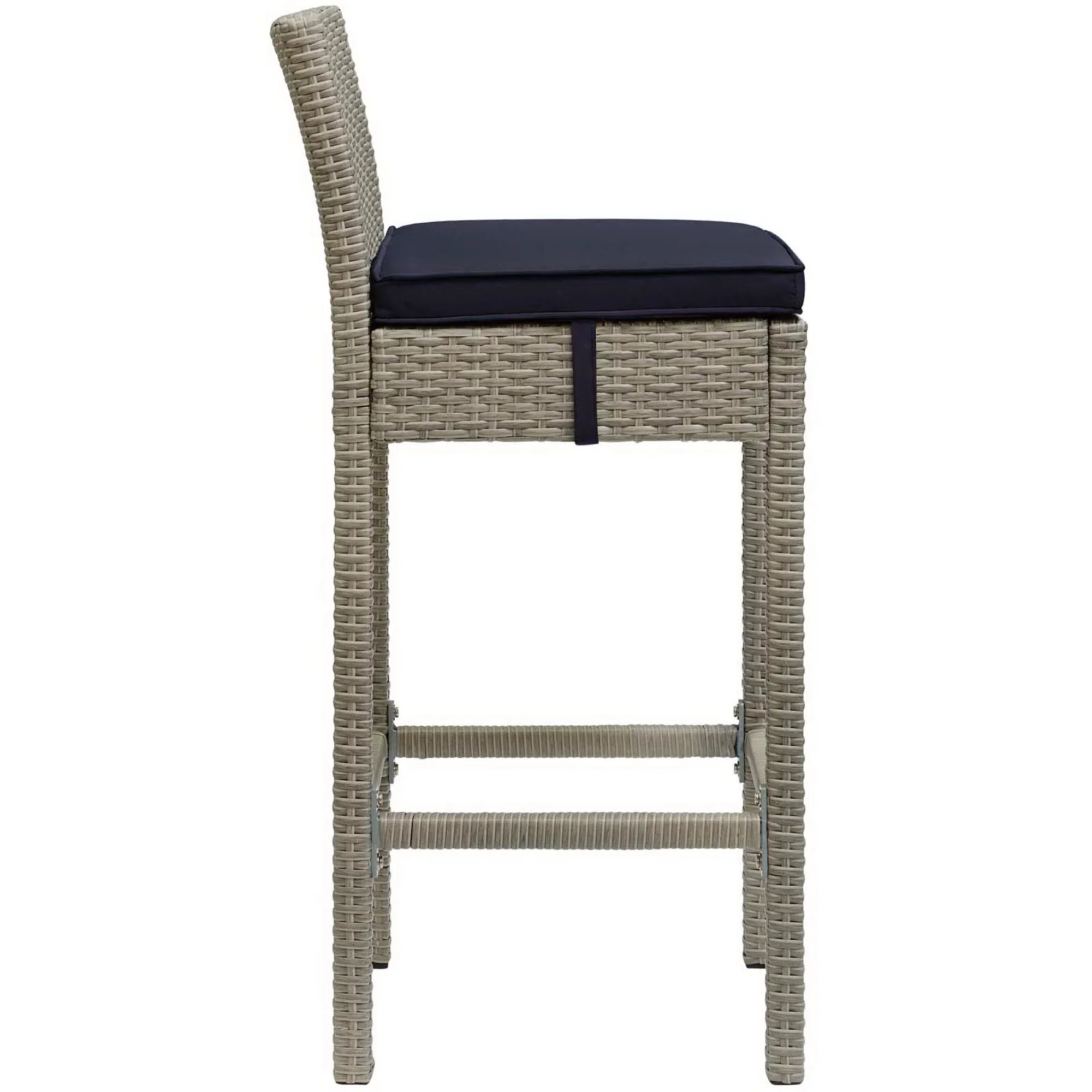 Conduit Outdoor Wicker Rattan Bar Stool - Image 5
