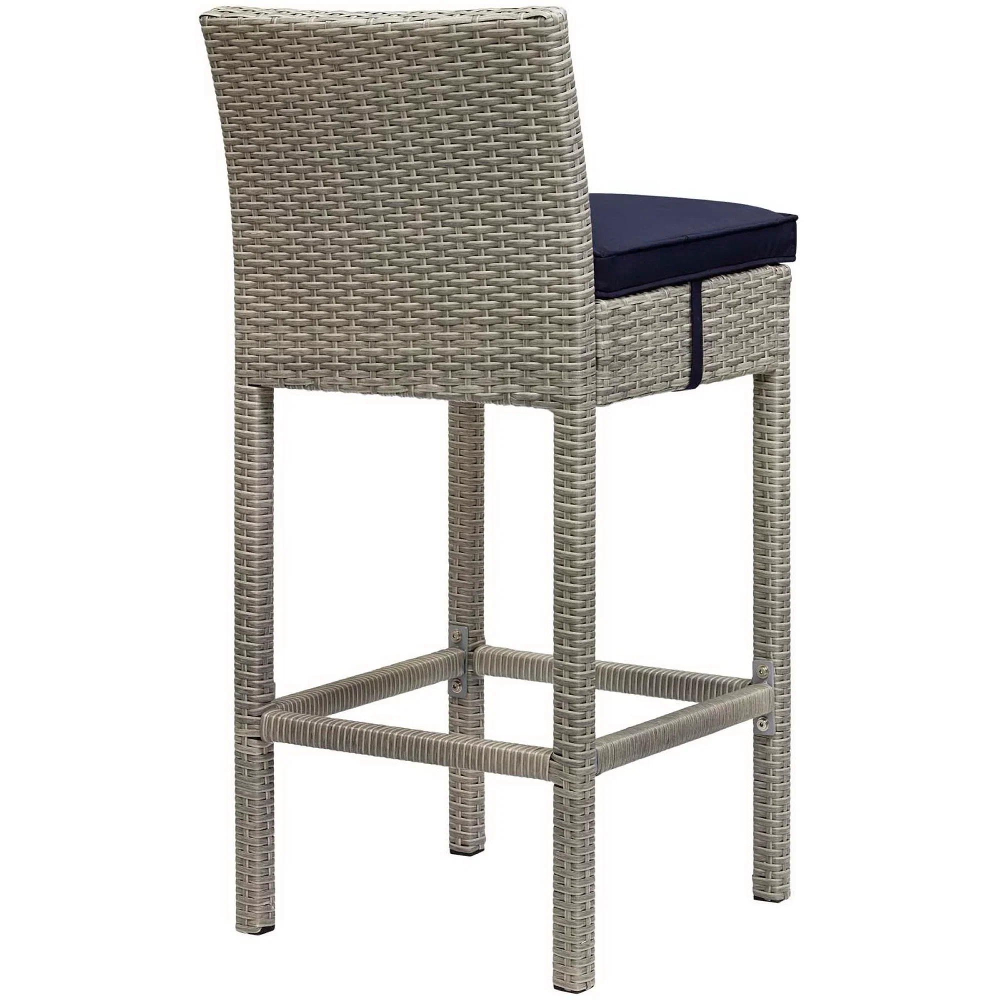 Conduit Outdoor Wicker Rattan Bar Stool - Image 6