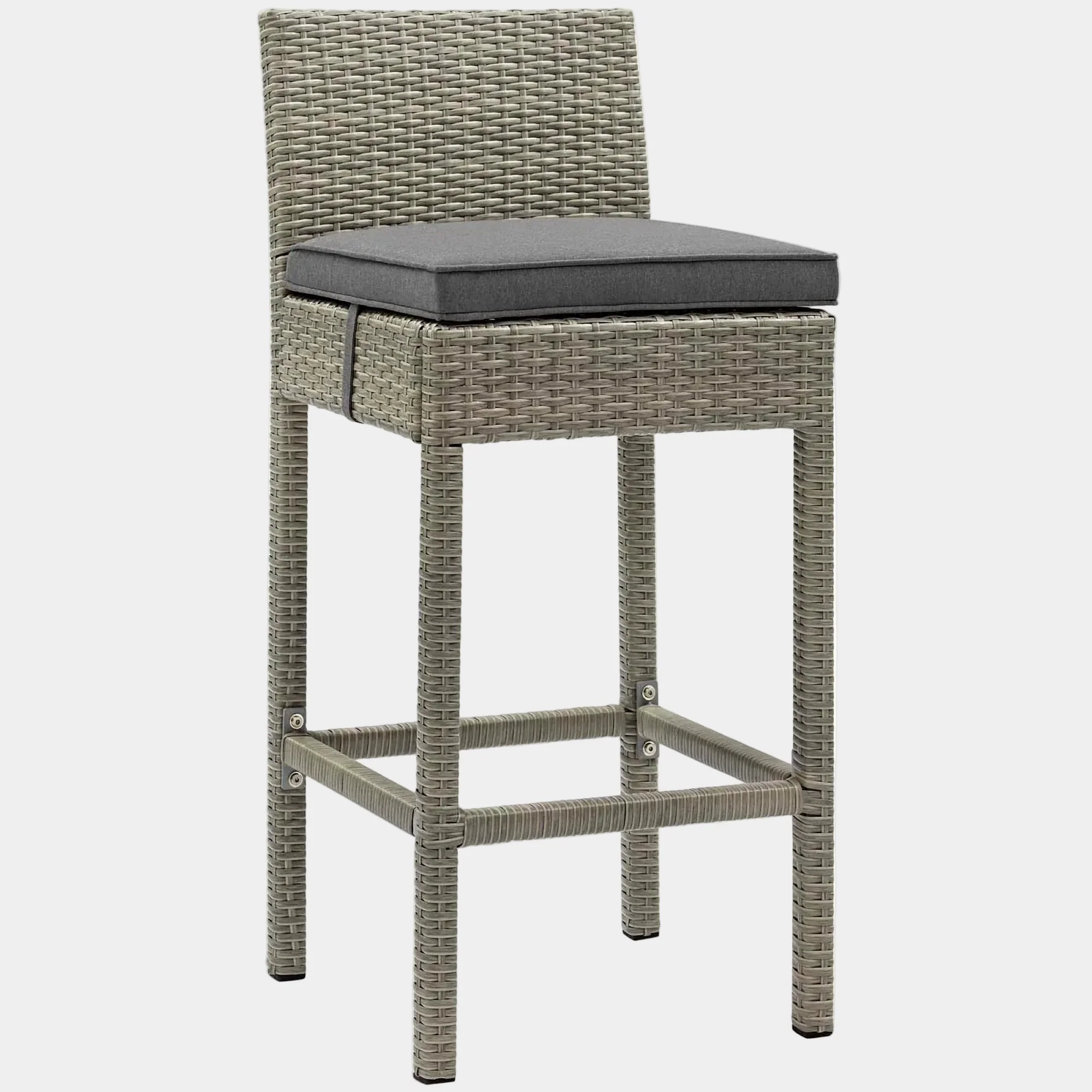 Conduit Outdoor Wicker Rattan Bar Stool - Image 7
