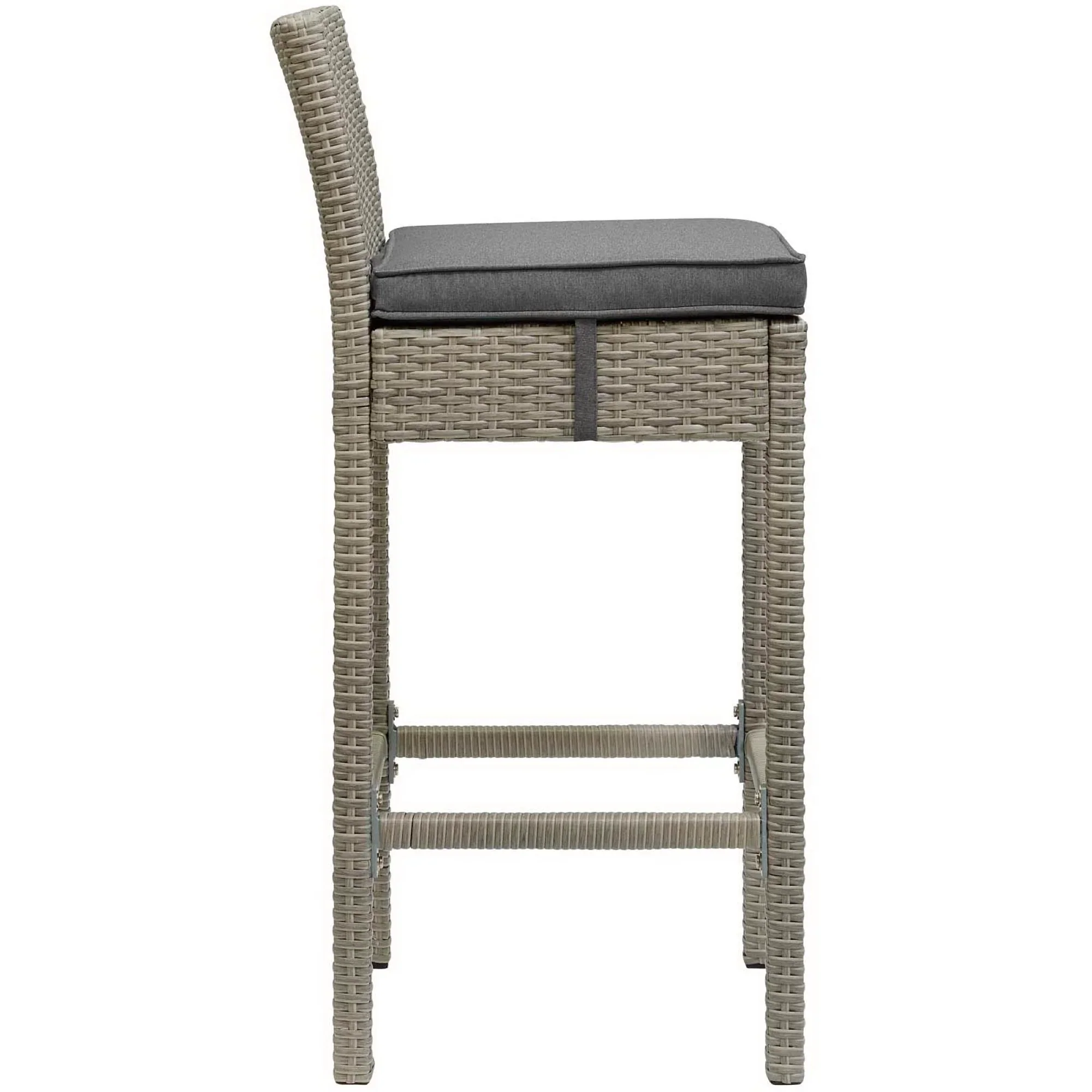 Conduit Outdoor Wicker Rattan Bar Stool - Image 8
