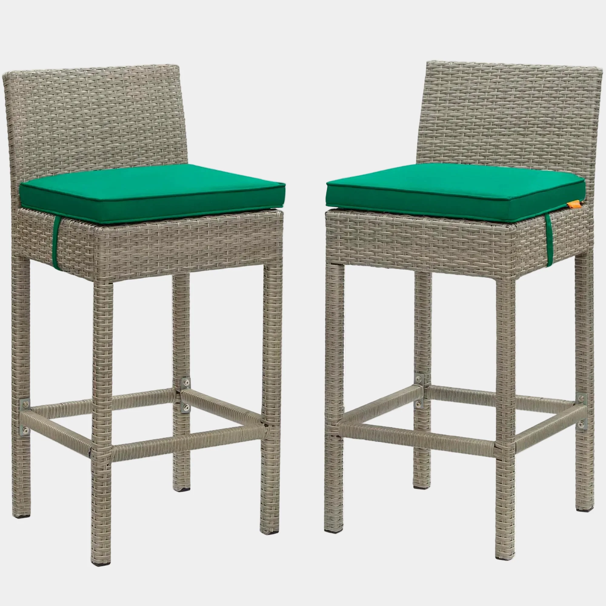Conduit Outdoor Wicker Rattan Bar Stool Set of 2 - Image 29