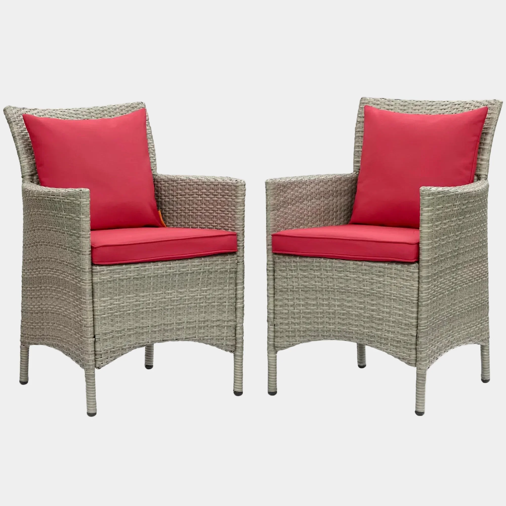 Conduit Outdoor Wicker Rattan Dining Armchair Set of 2 - Image 13