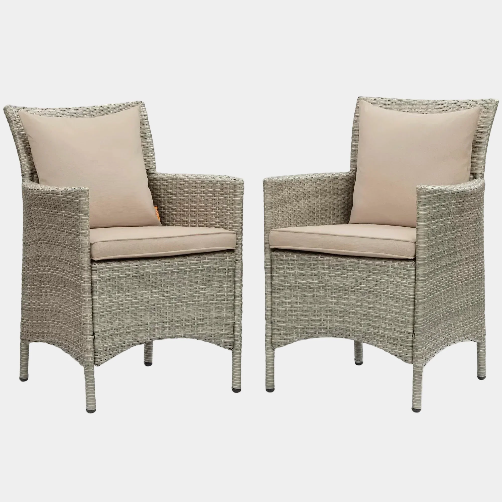 Conduit Outdoor Wicker Rattan Dining Armchair Set of 2 - Image 16