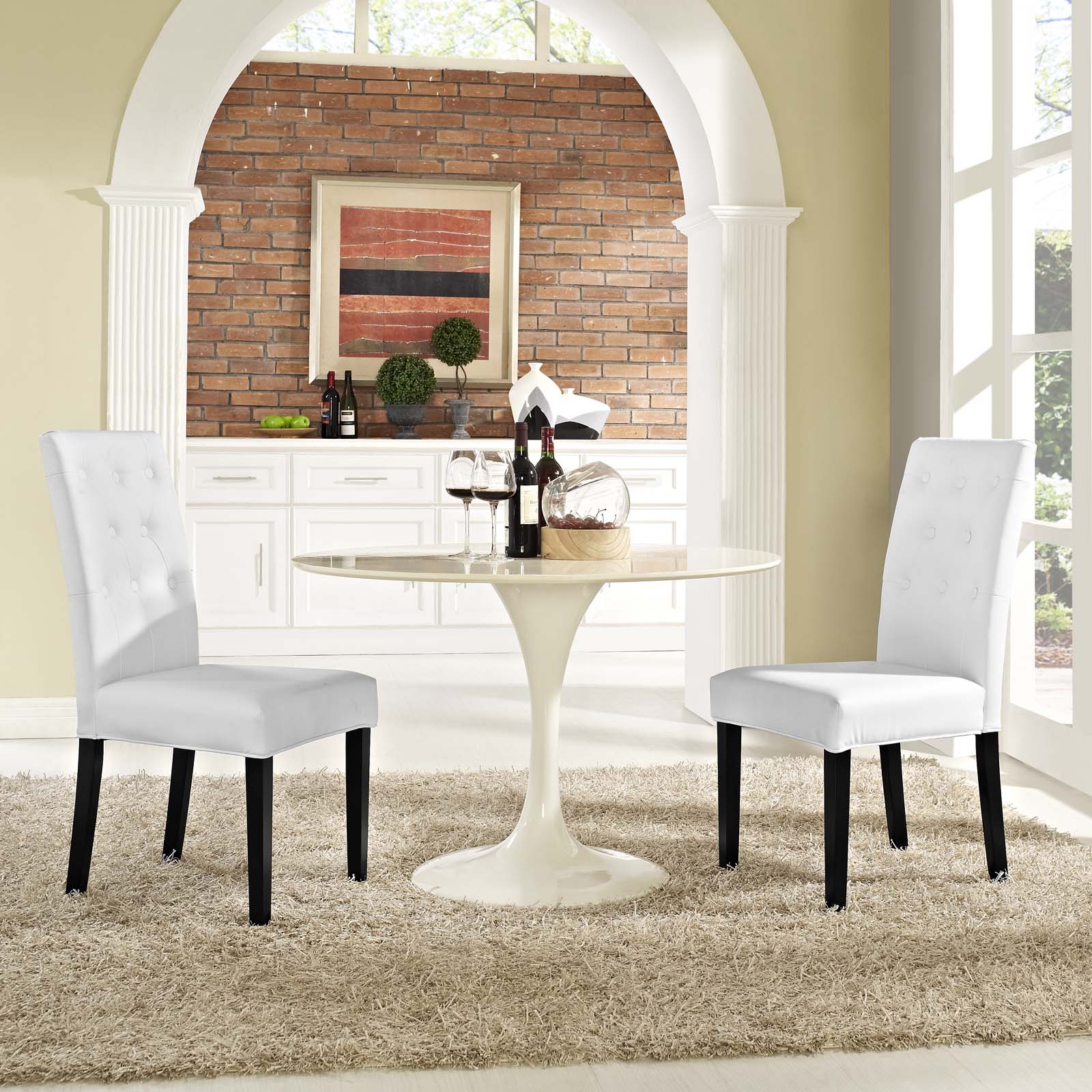 Confer Dining Side Chair Vinyl Set of 2 - Image 5