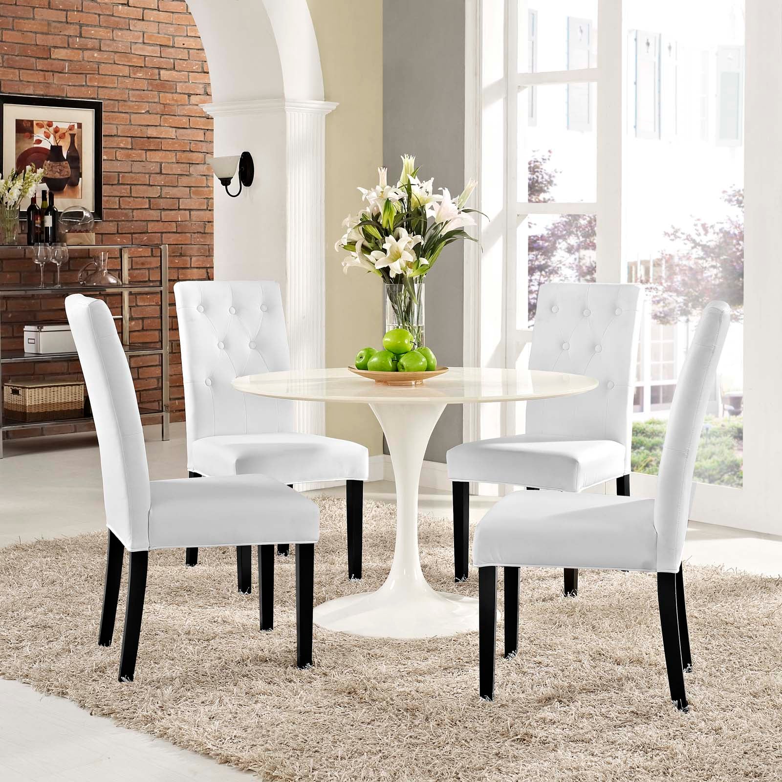 Confer Dining Side Chair Vinyl Set of 4 - Image 5